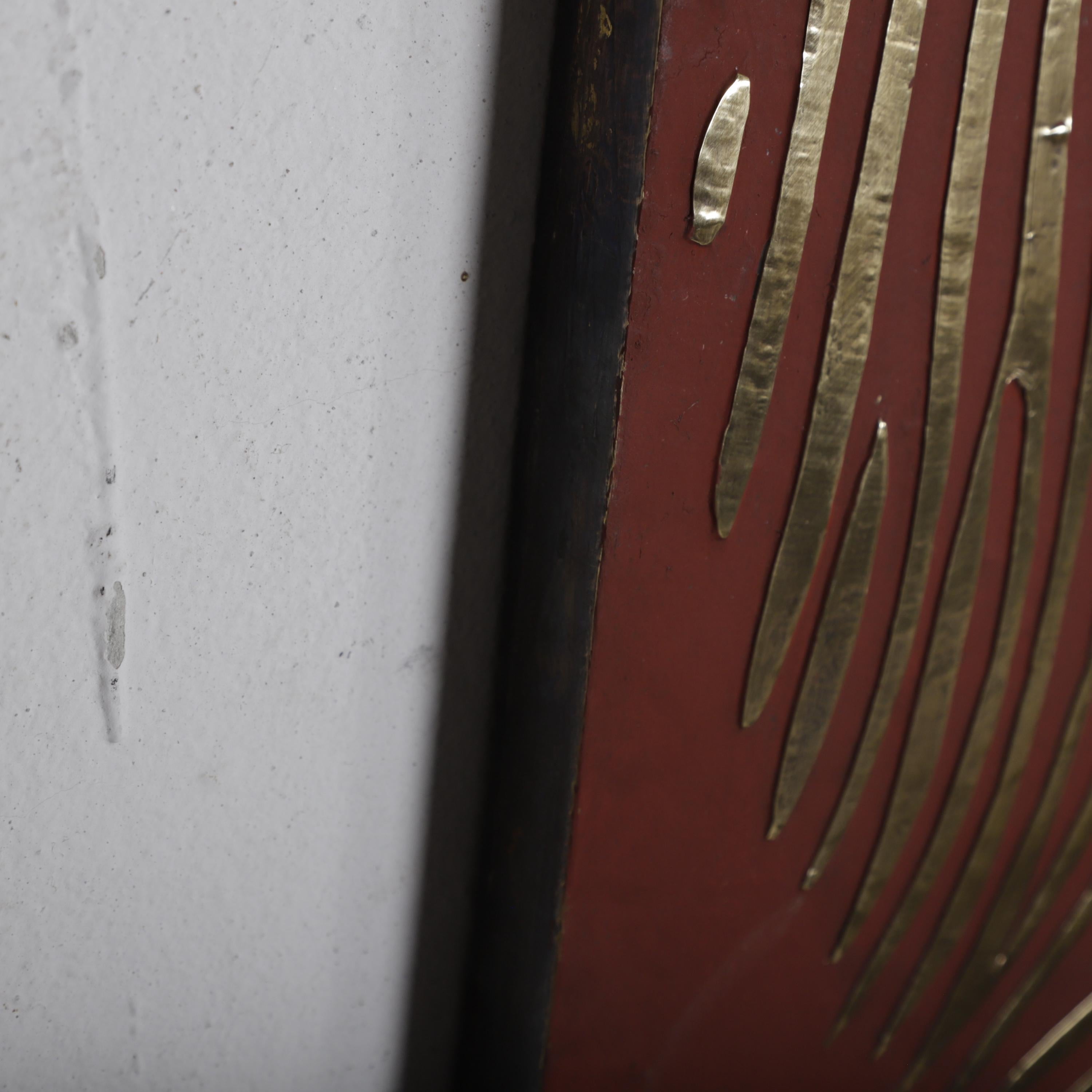 Modern Brass Fingerprint Wall Art – 80 x 56 cm