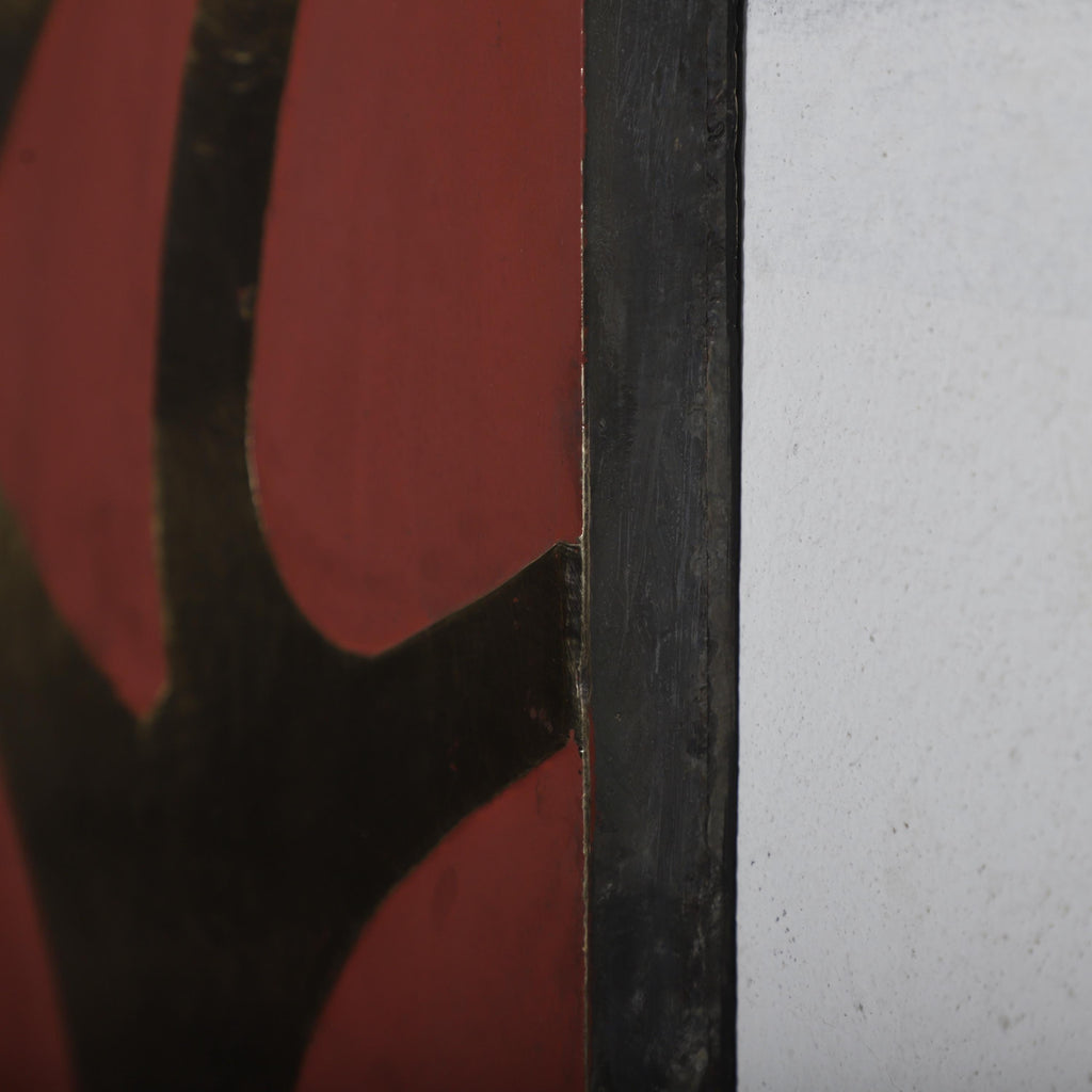 Abstract Branch Brass Wall Art – Handmade Terracotta Panel