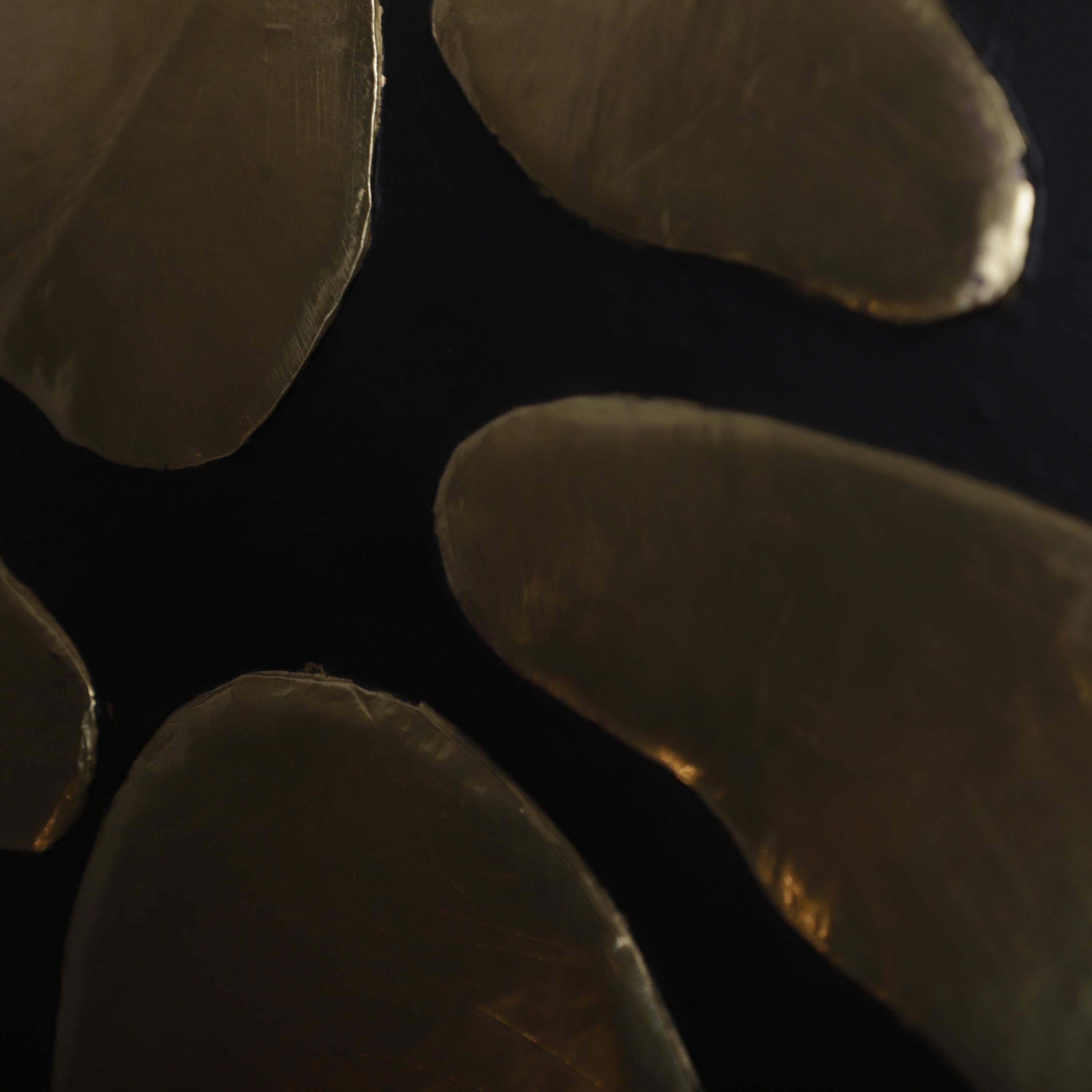 Modern Brass Wall Art – Handcrafted Abstract Design 85x52 cm