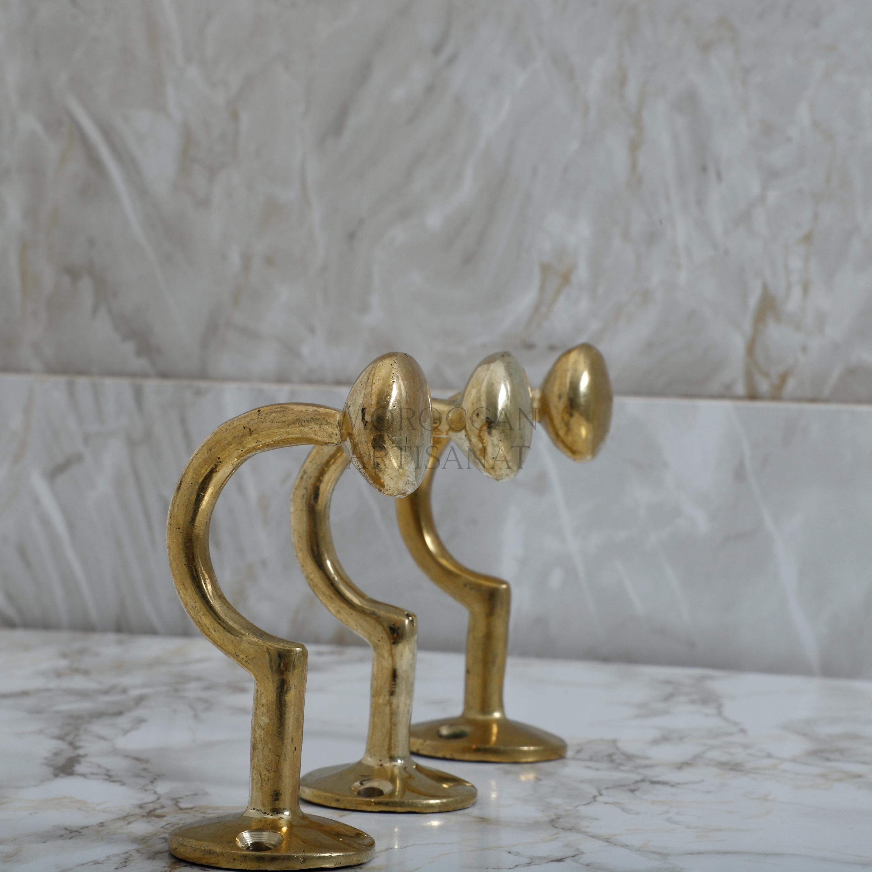 Handcrafted Brass Wall Hook – Solid Unlacquered