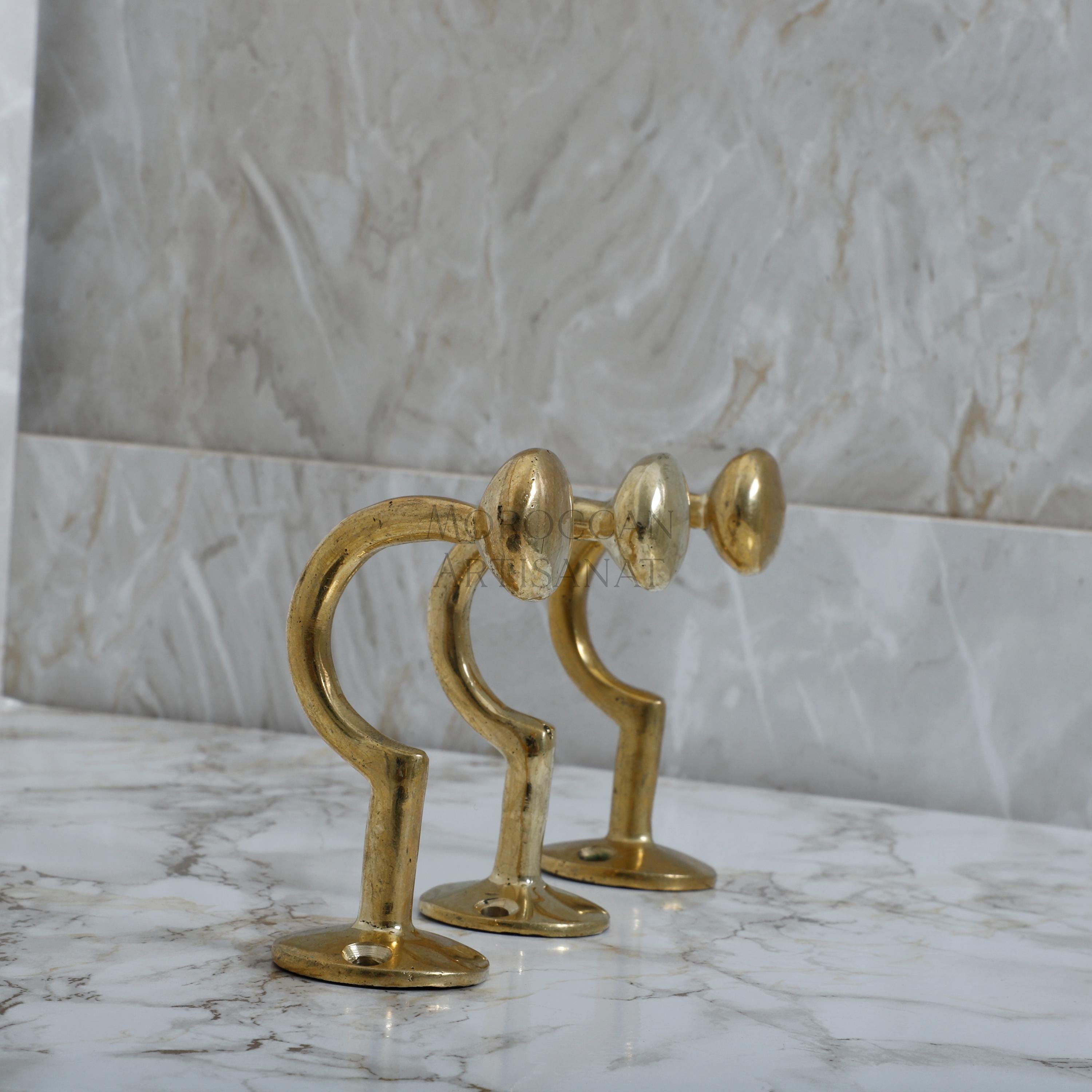 Handcrafted Brass Wall Hook – Solid Unlacquered