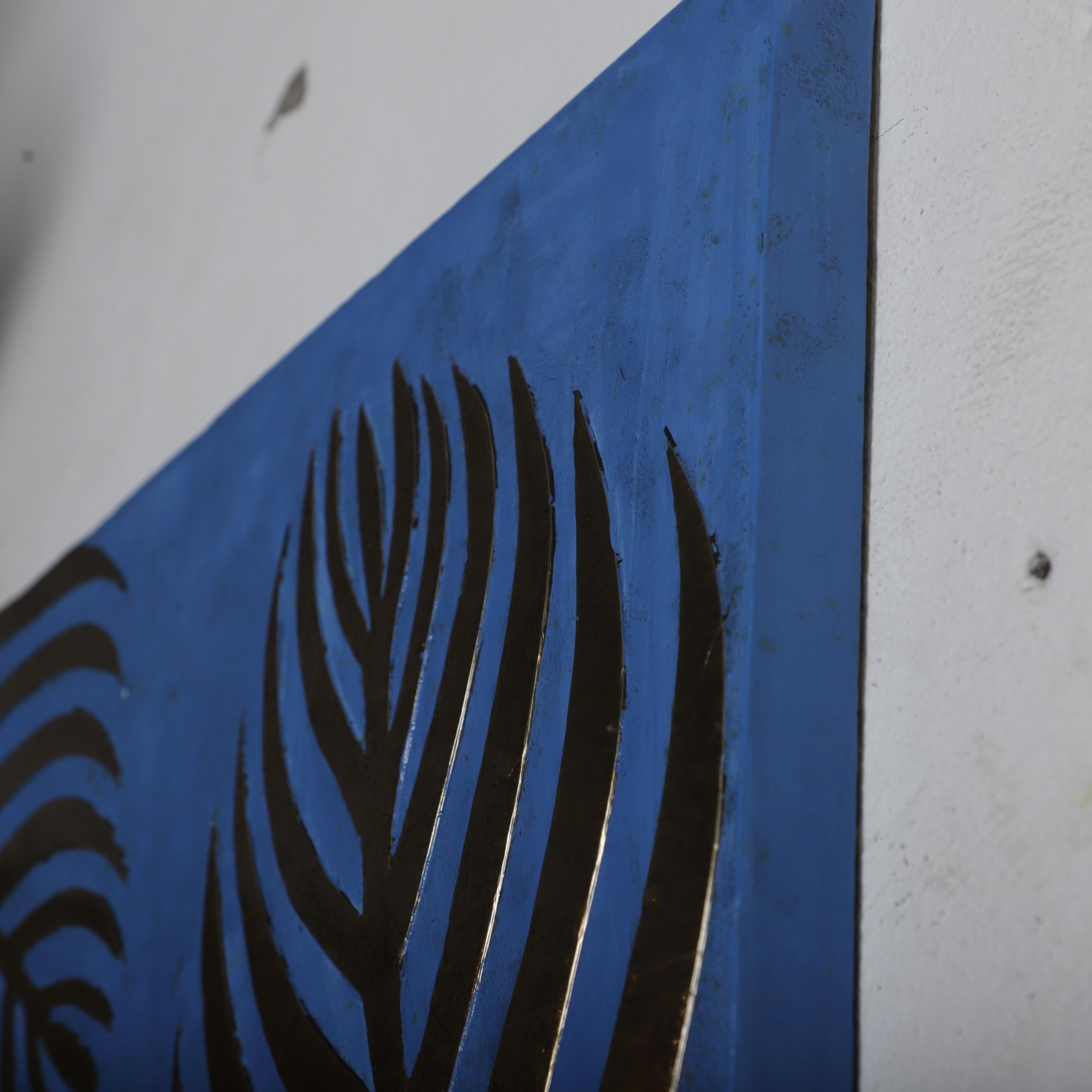 Gold Palm Leaf Brass Wall Art – Tropical Handcrafted Metal Decor