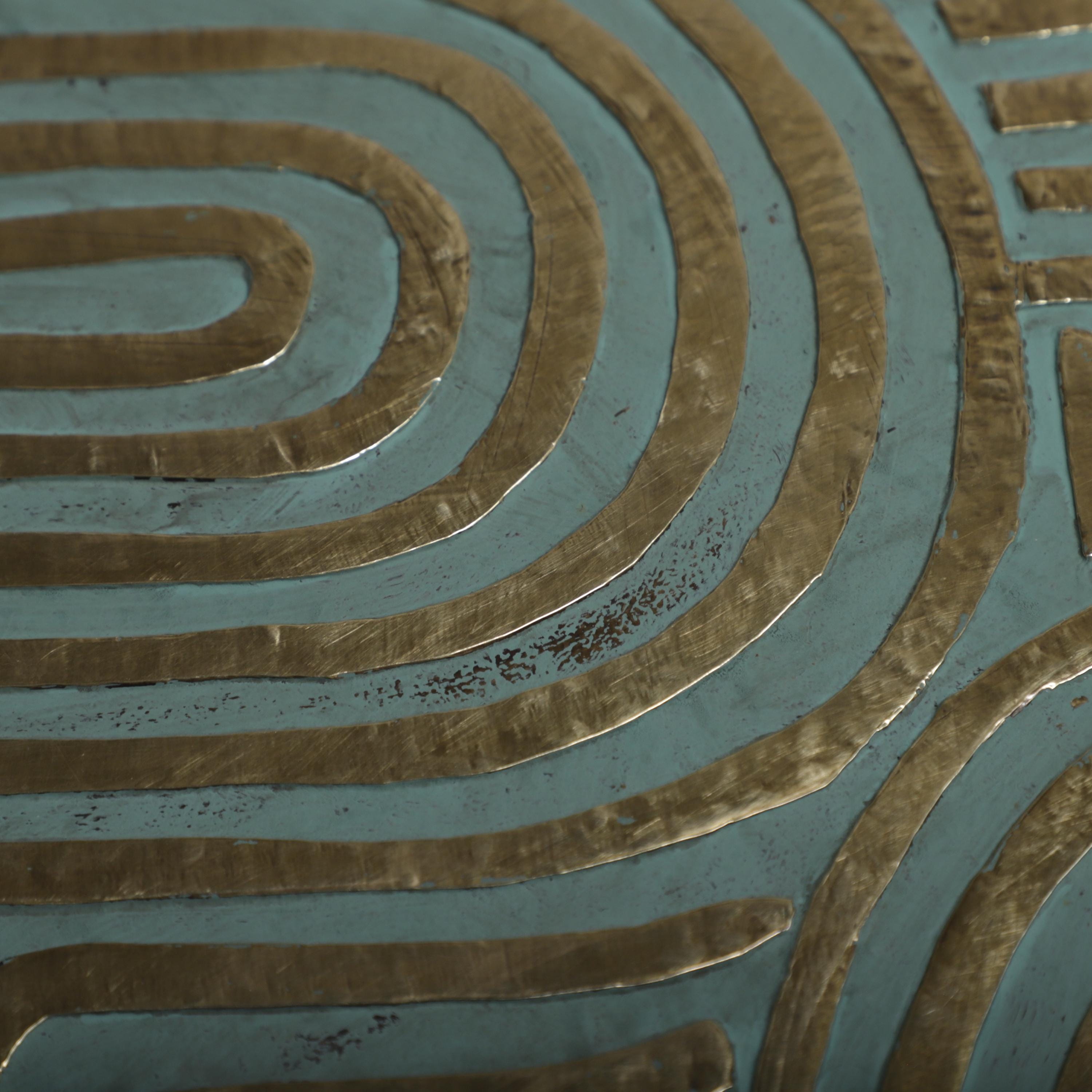 Modern Abstract Brass Wall Art – 56 x 80 cm