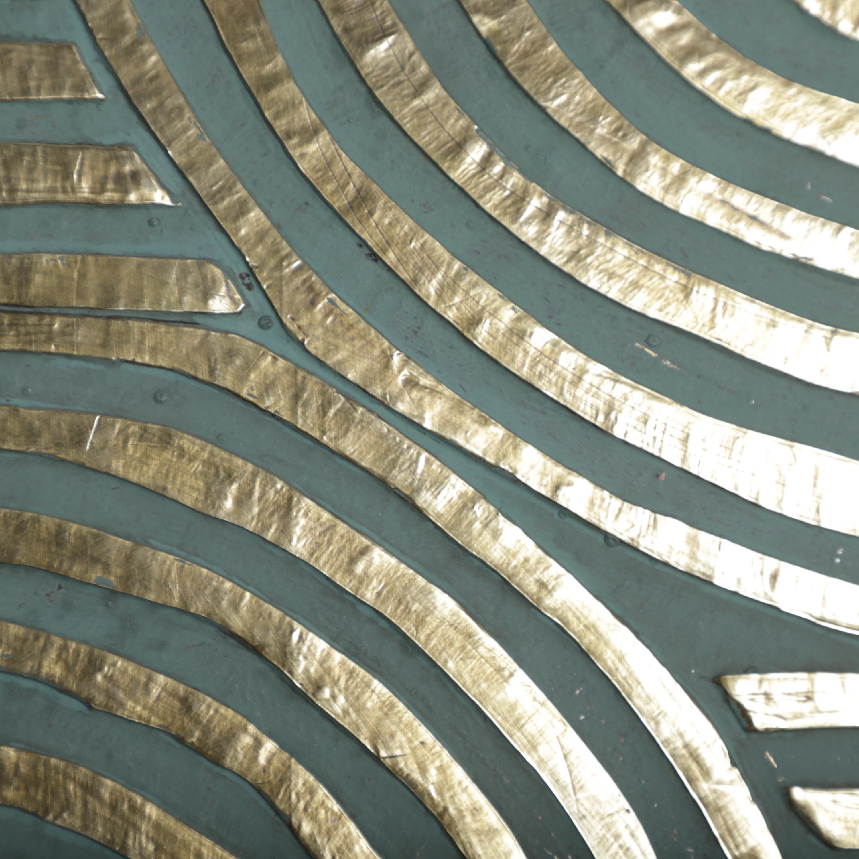 Modern Abstract Brass Wall Art – 56 x 80 cm