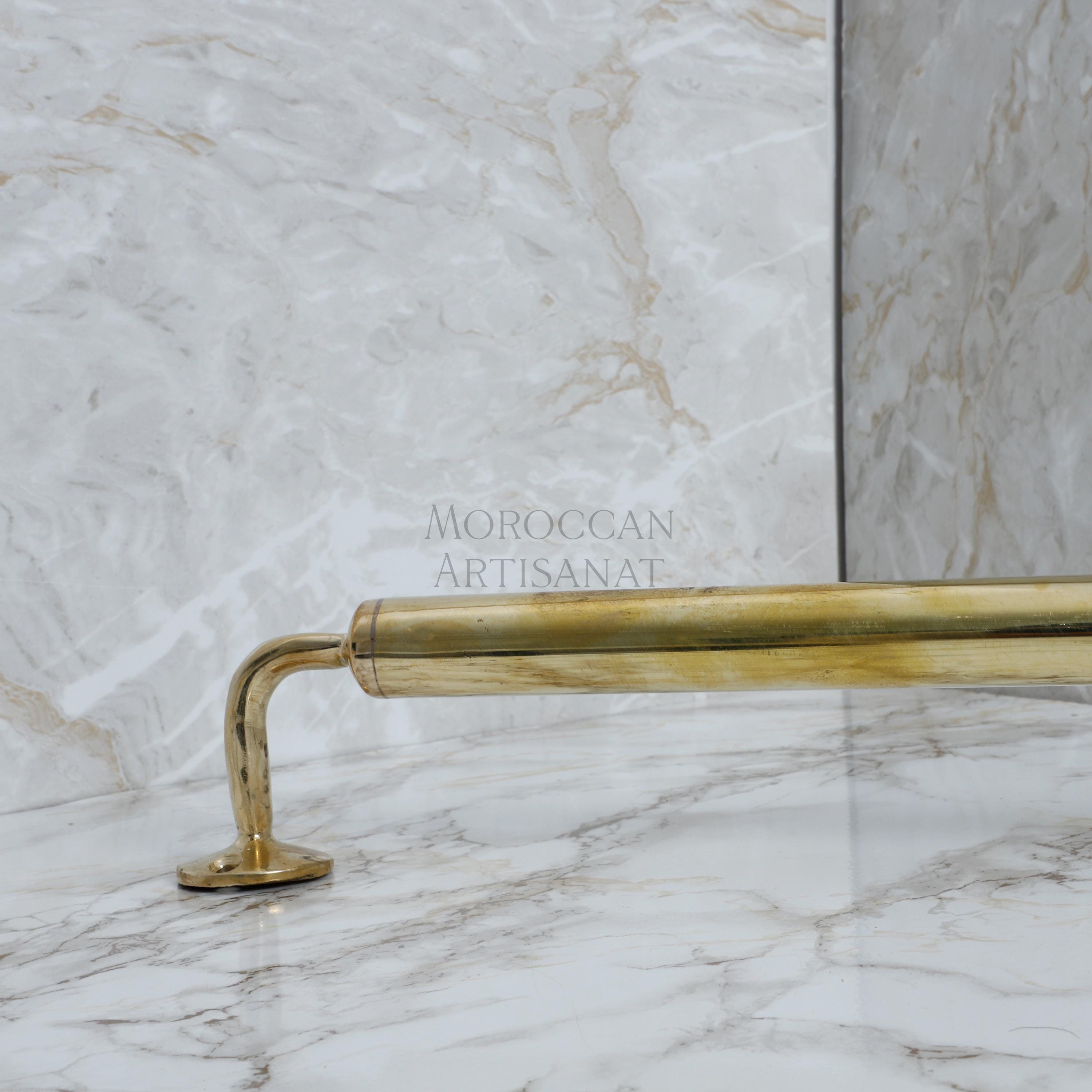 Handmade Brass Towel Bar – 16 Inch Wall Mounted