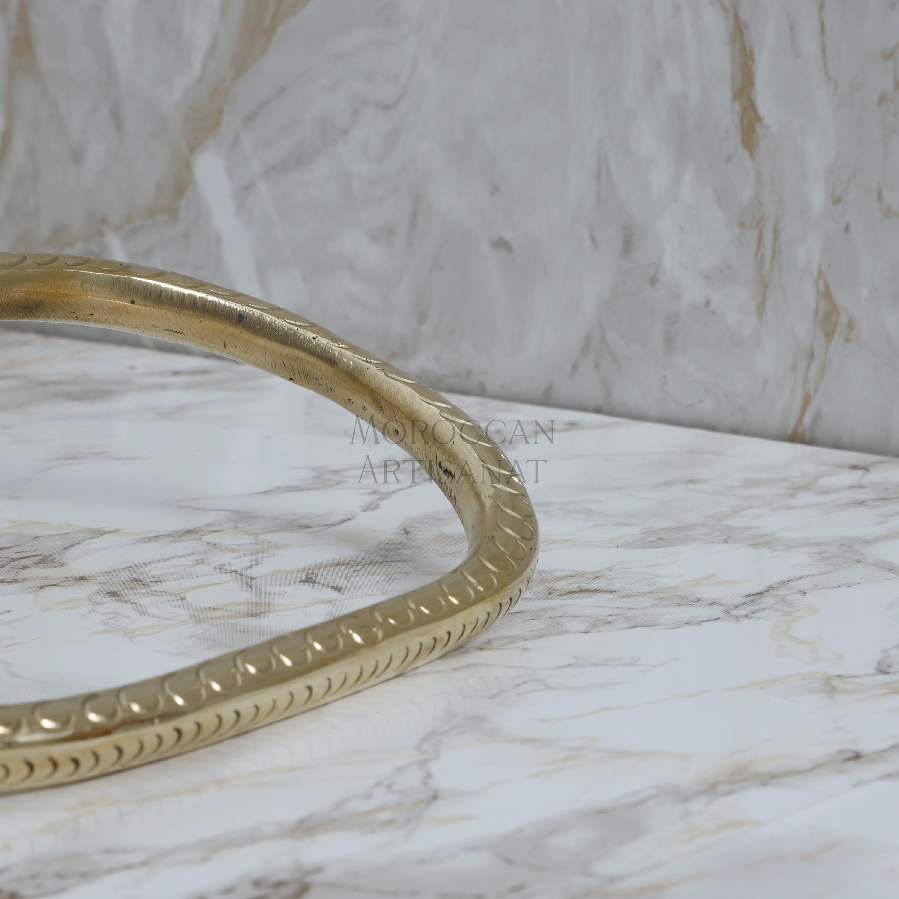 Handcrafted Brass Towel Holder – Moroccan Wall-Mounted Hook