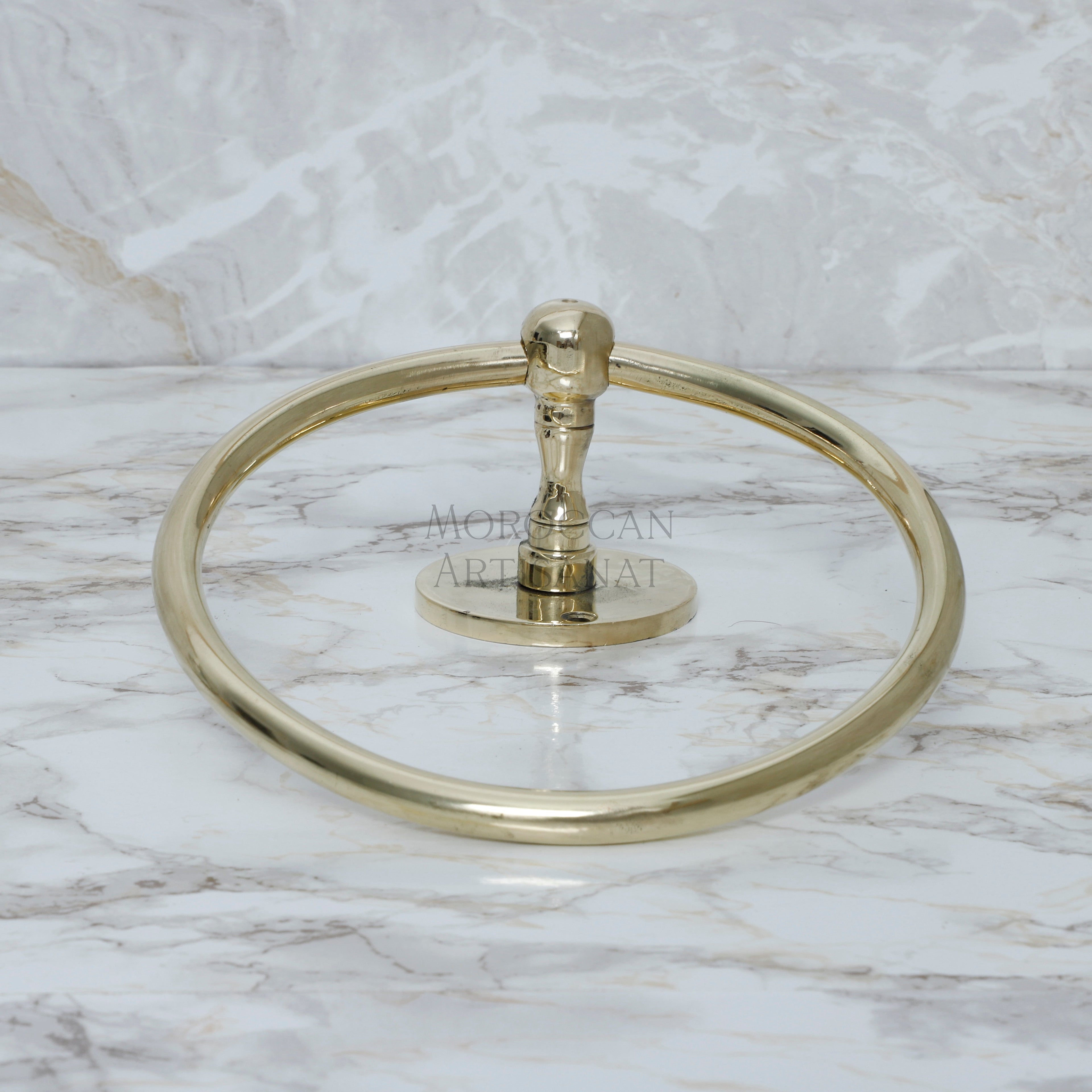Handmade Brass Towel Ring – Moroccan Wall-Mounted Holder