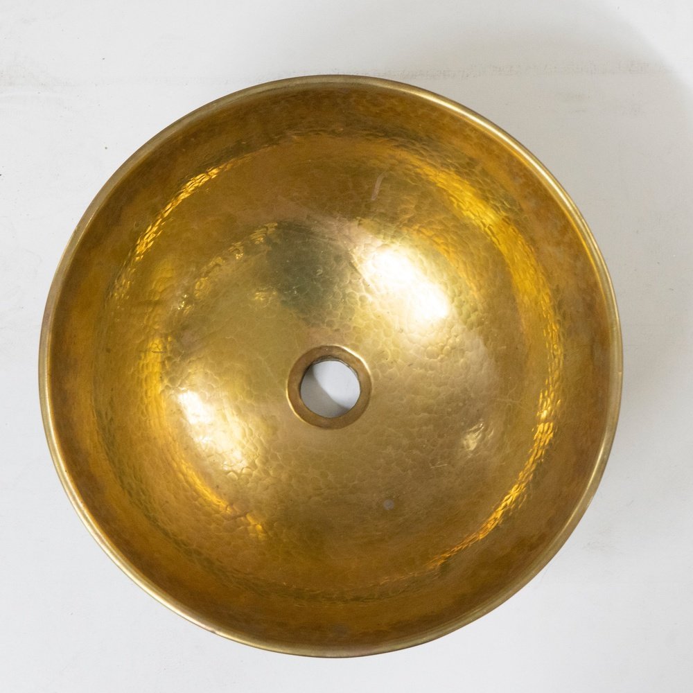 Brass & Wood Vessel Sink