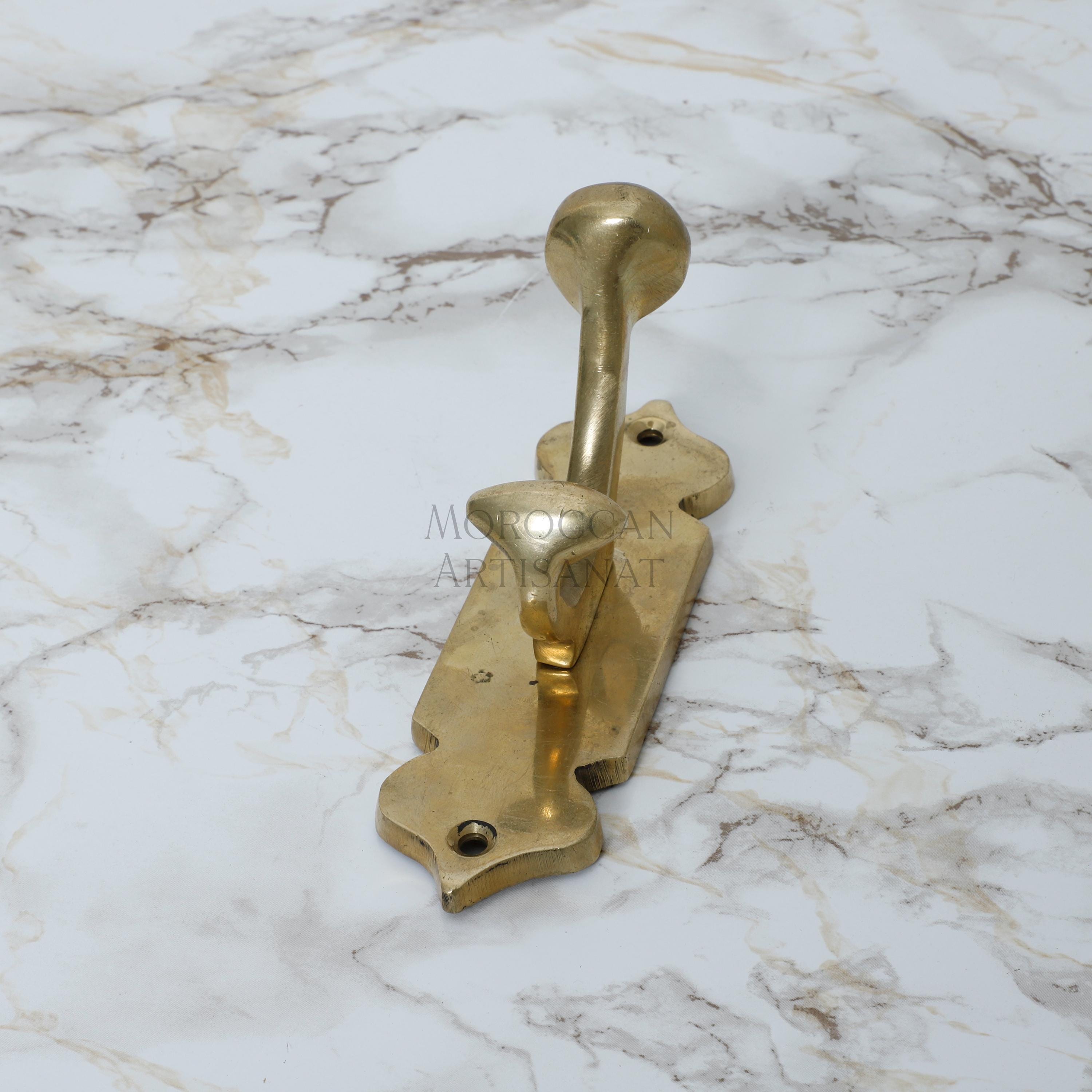 Handmade Brass Wall Hook – Moroccan Rustic Hanger