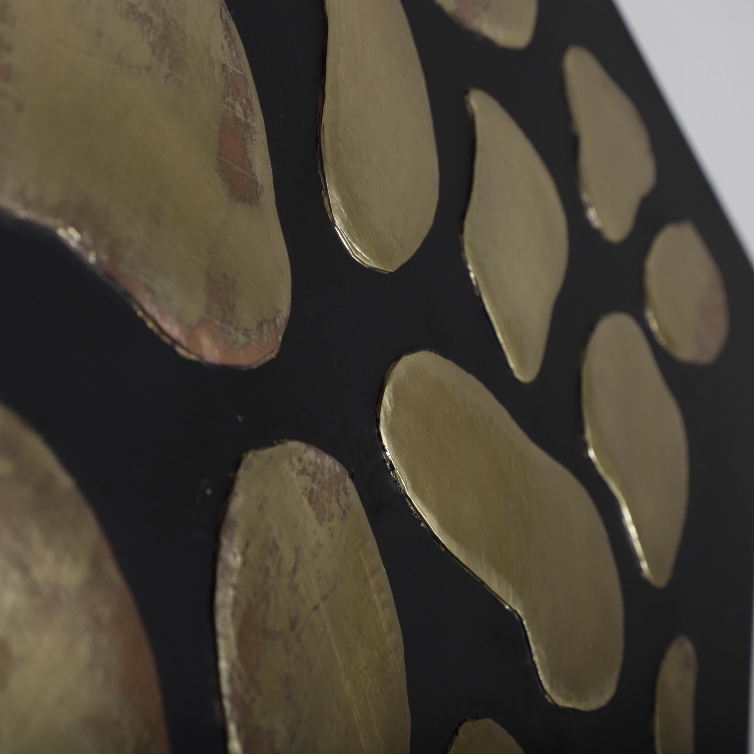 Modern Brass Wall Art – Handcrafted Abstract Design 85x52 cm