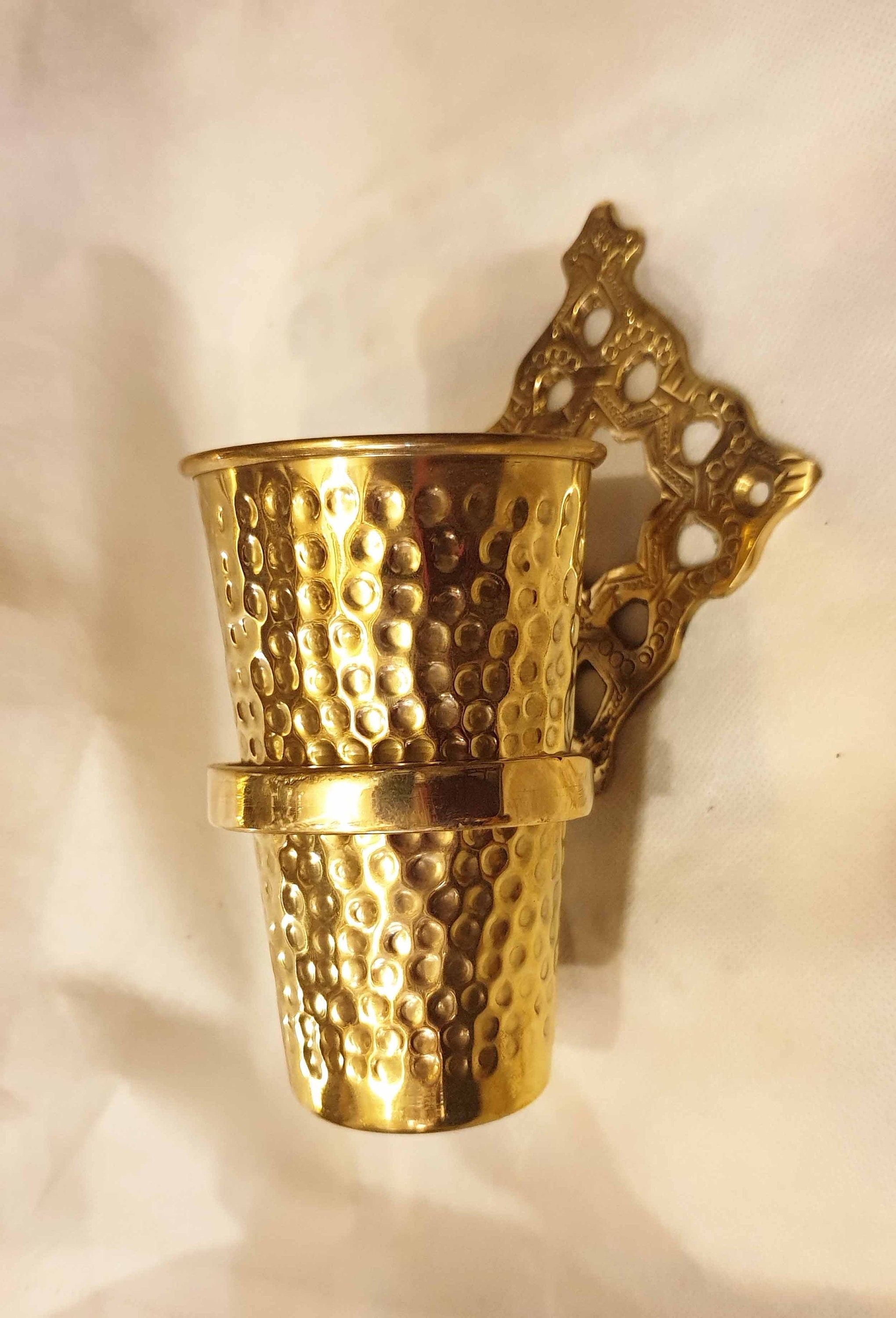 Brass Wall Toothbrush Holder Cup