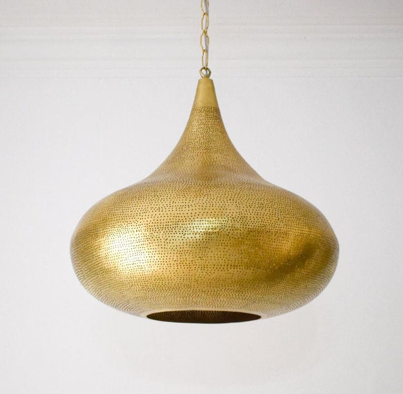 Handmade Moroccan Brass Pendant Light