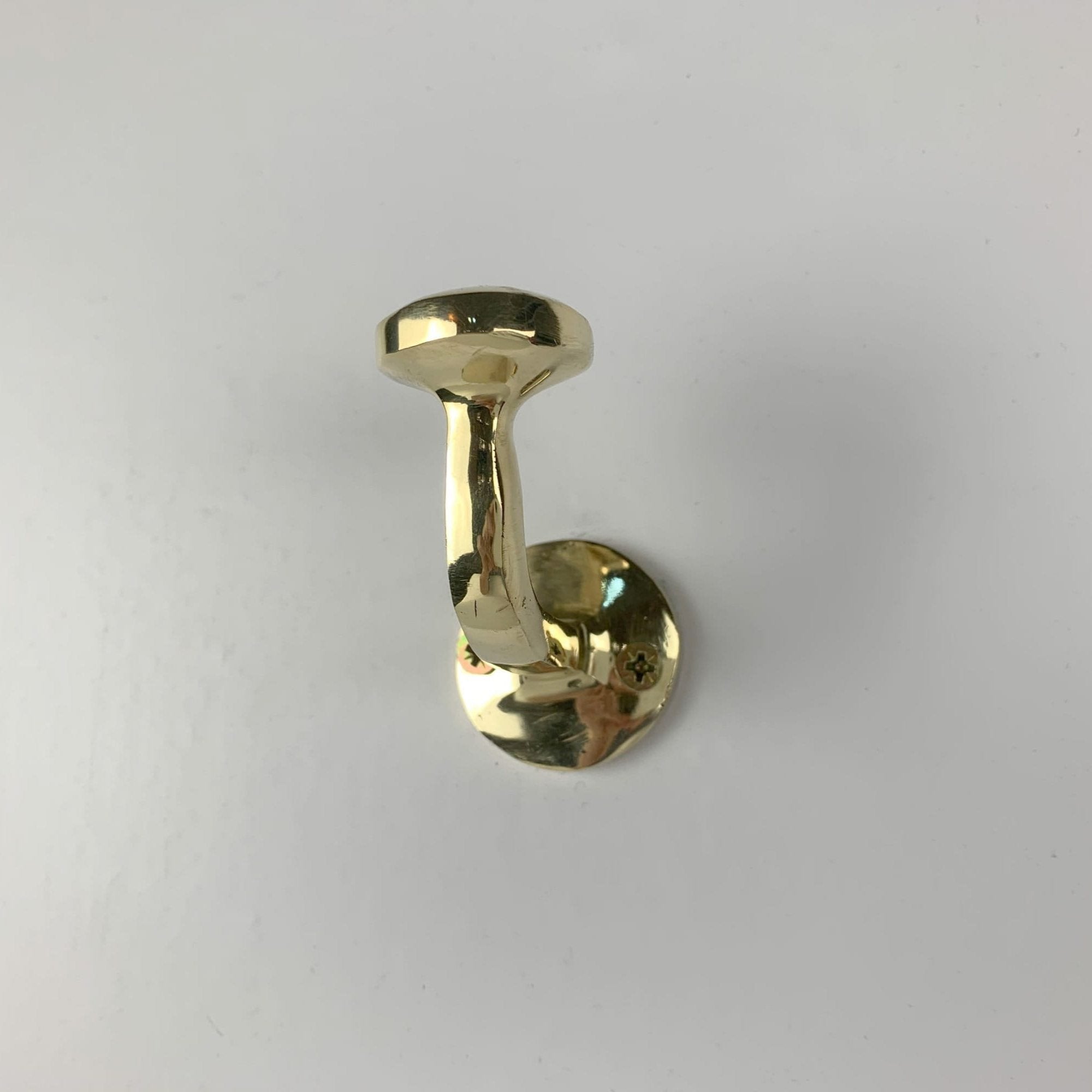 Unlacquered brass handmade wall hook