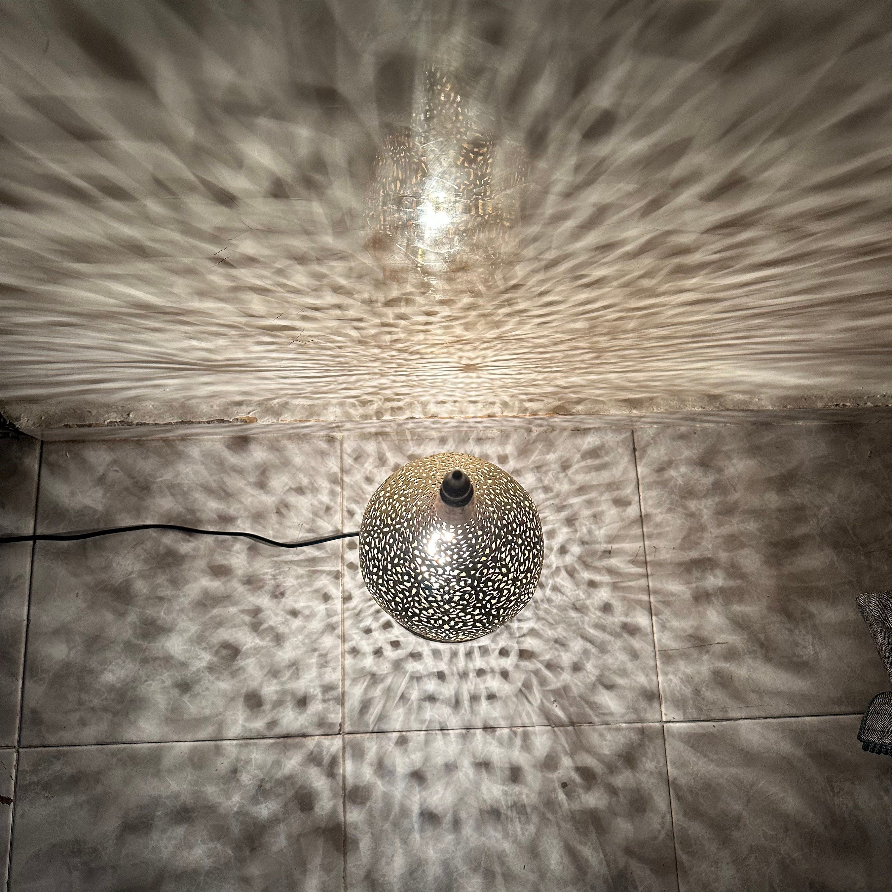 Handcrafted Moroccan Brass Floor Lamp