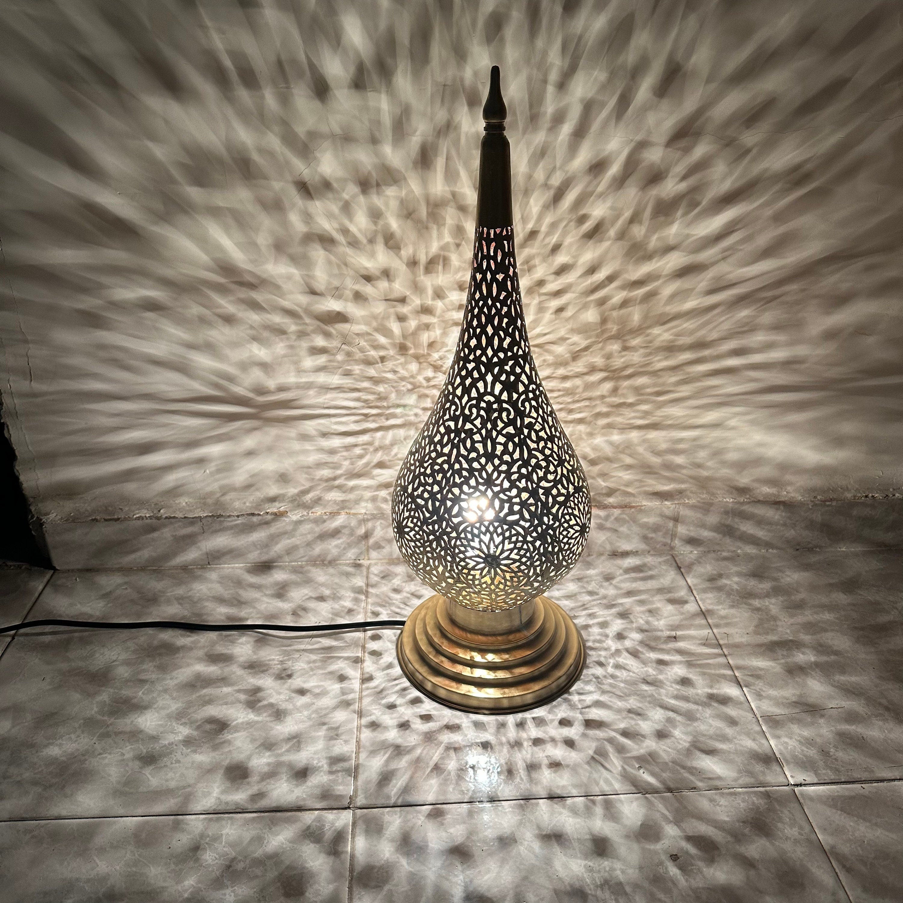 Handcrafted Moroccan Brass Floor Lamp