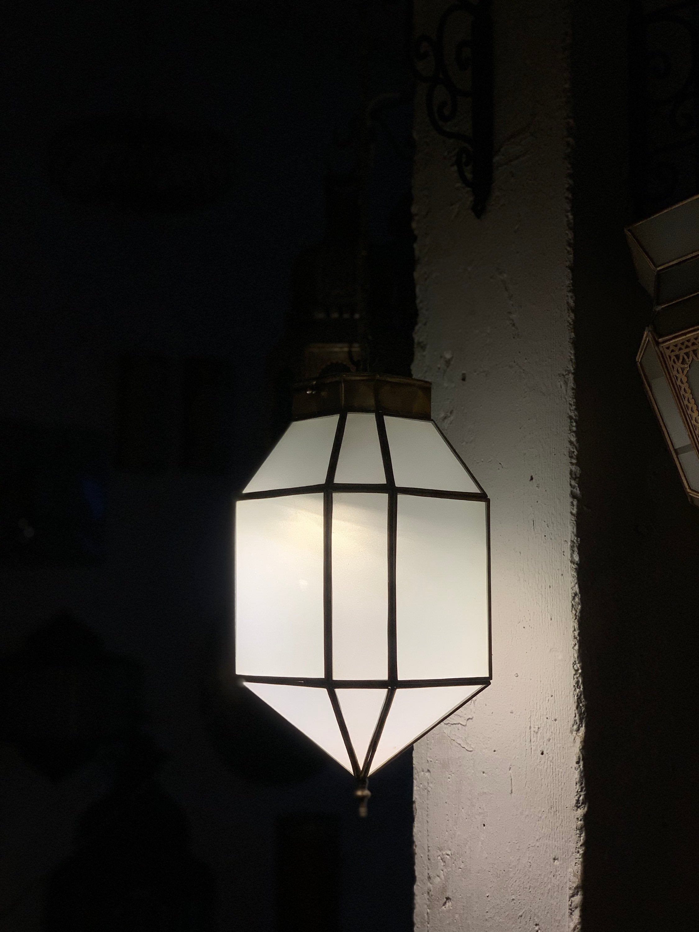 Handcrafted Moroccan Glass Pendant Light