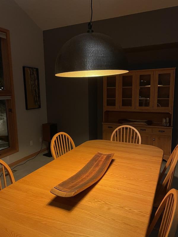 Dome Pendant Light – Modern Black Brass Ceiling Fixture