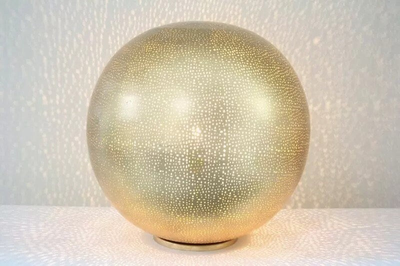 Minimalist Moroccan Brass Table Lamp