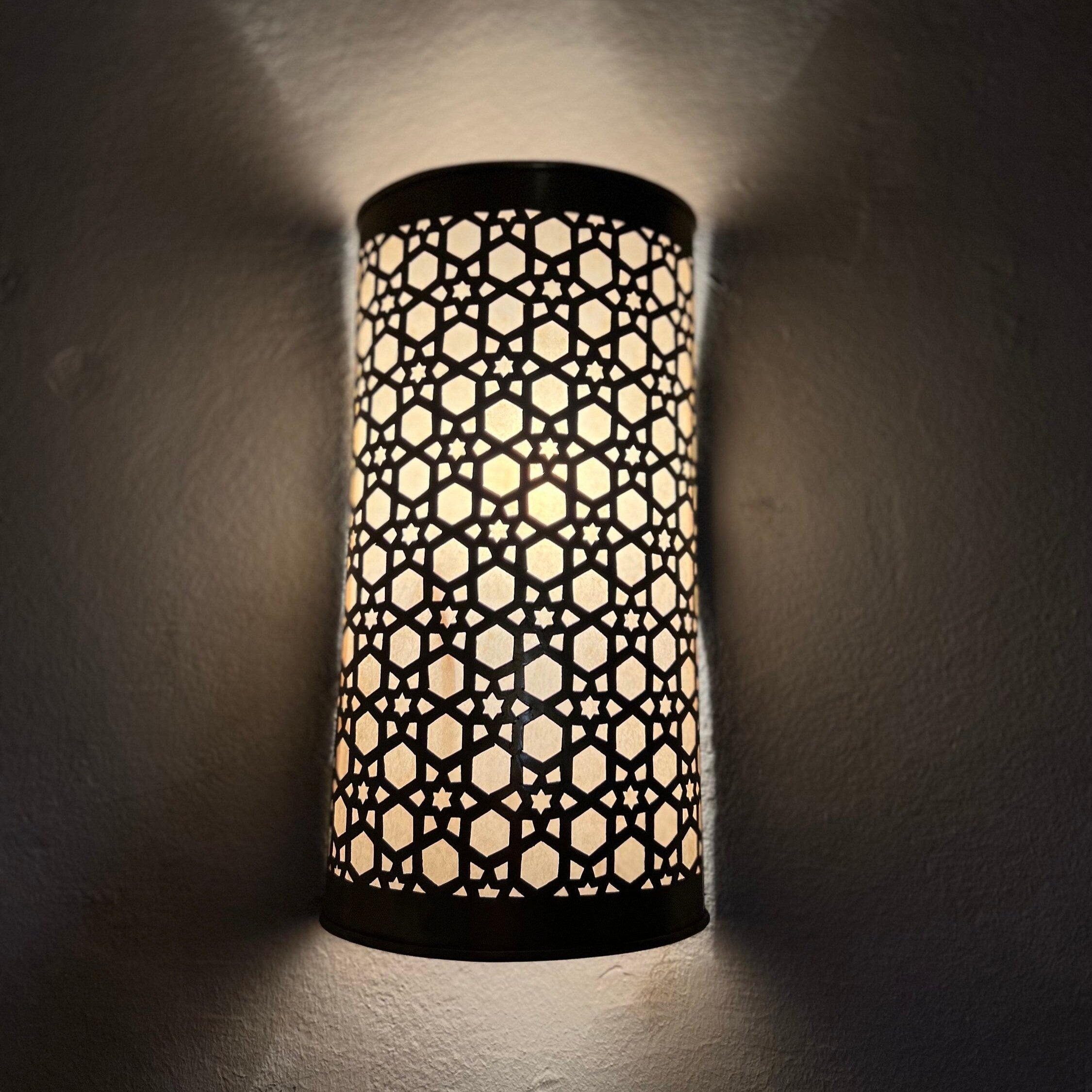 Handmade Brass Wall Sconces | Set of 2 Moroccan Lighting