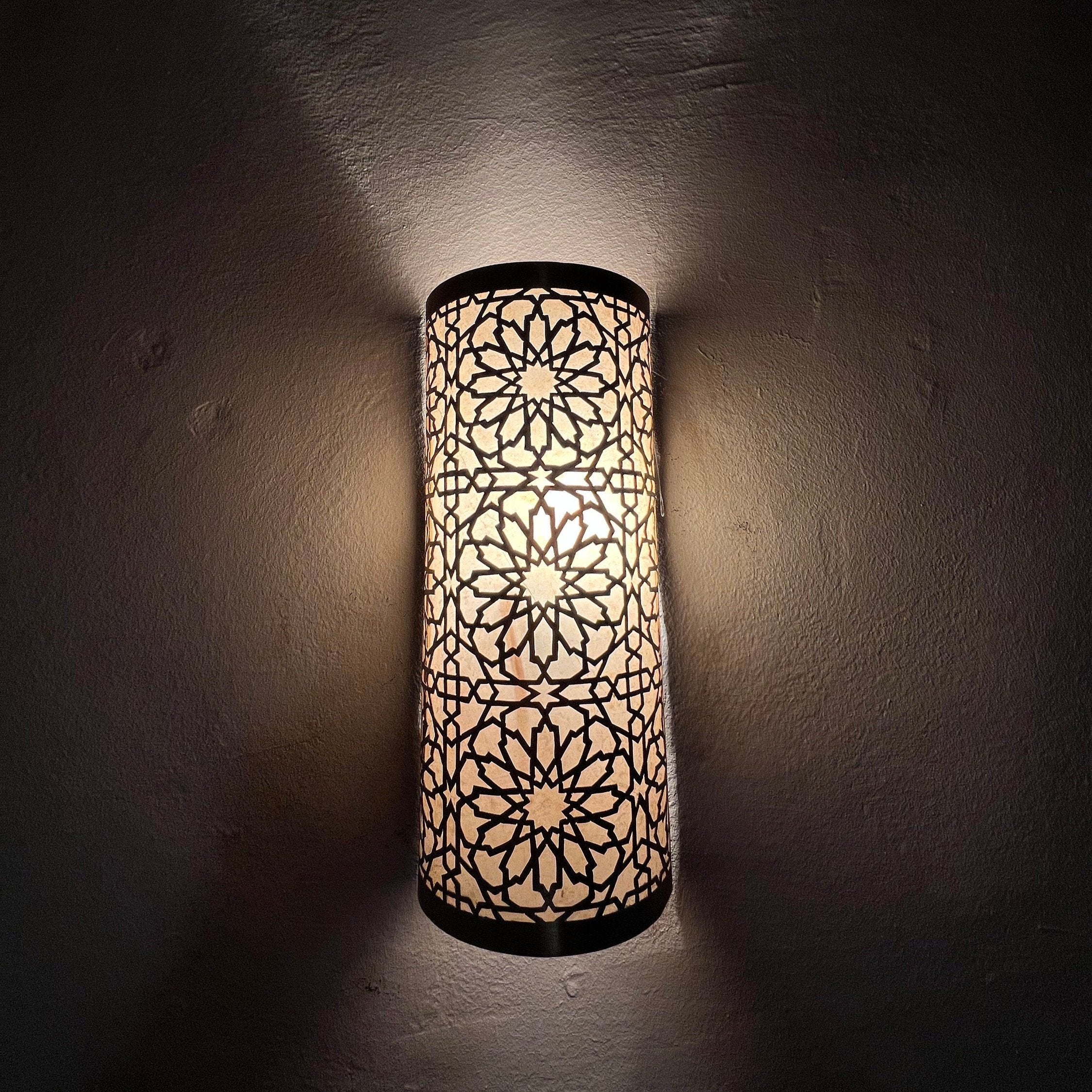 Handmade Brass Wall Lamp – Moroccan Sconce Lighting for Home Decor