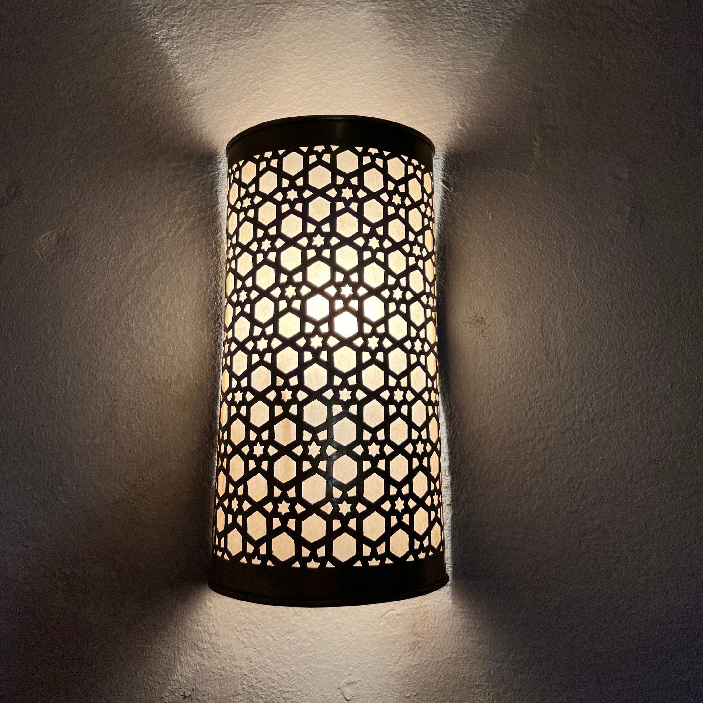 Handmade Brass Wall Sconces | Set of 2 Moroccan Lighting