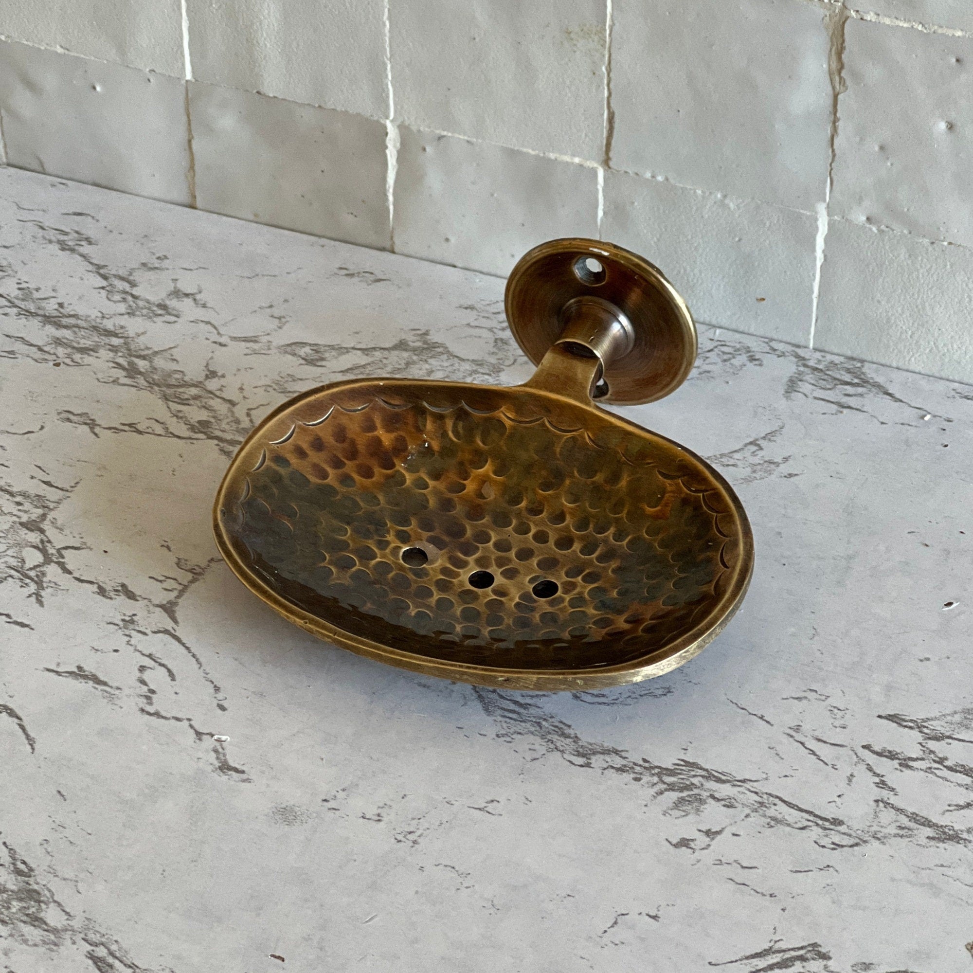 Handmade Brass Soap Holder – Vintage Wall Mount
