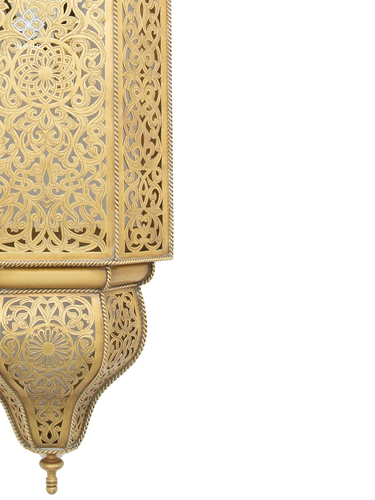 Handcrafted Moroccan Brass Wall Sconce