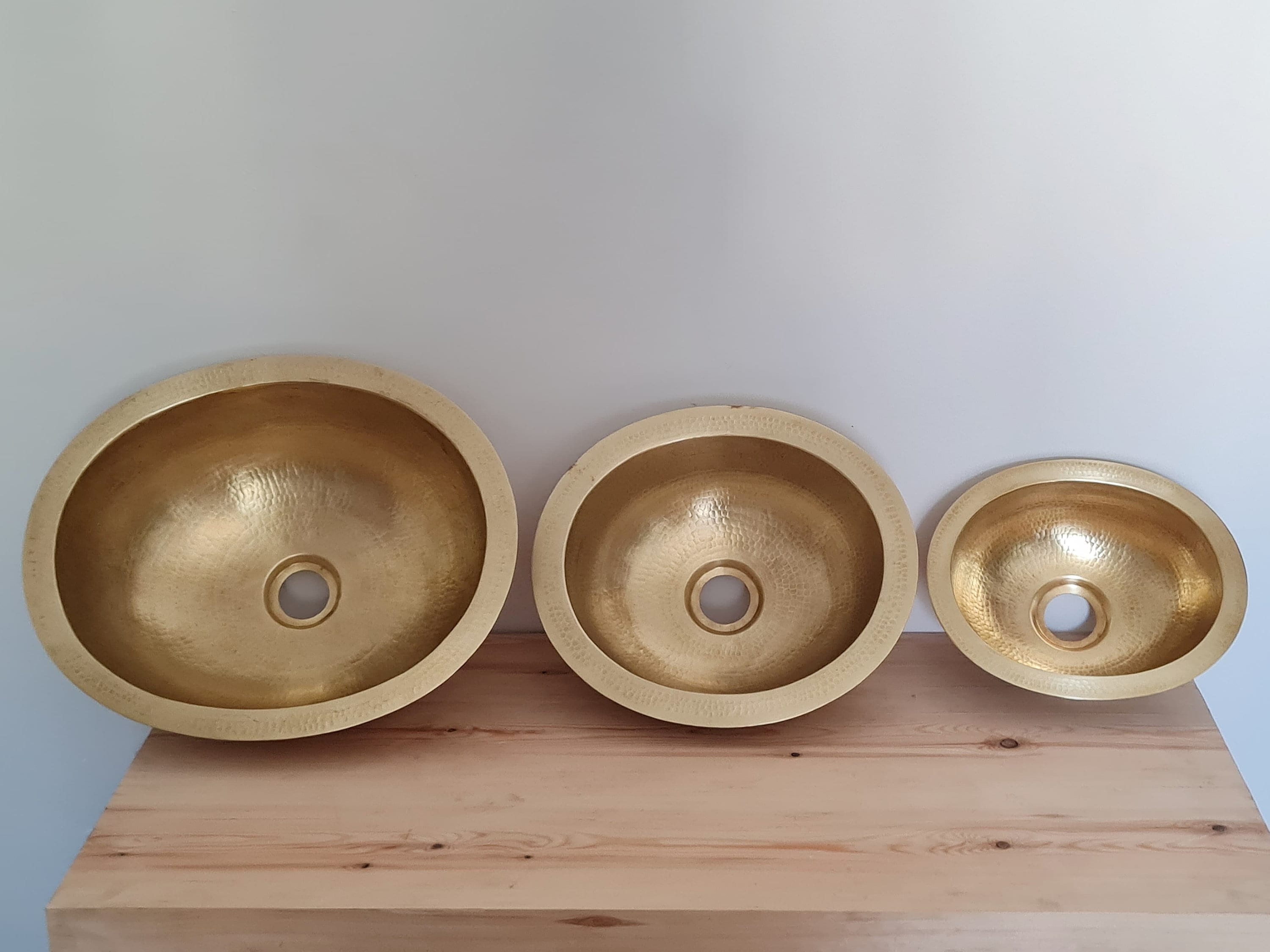 Custom Oval Brass Bathroom Sink