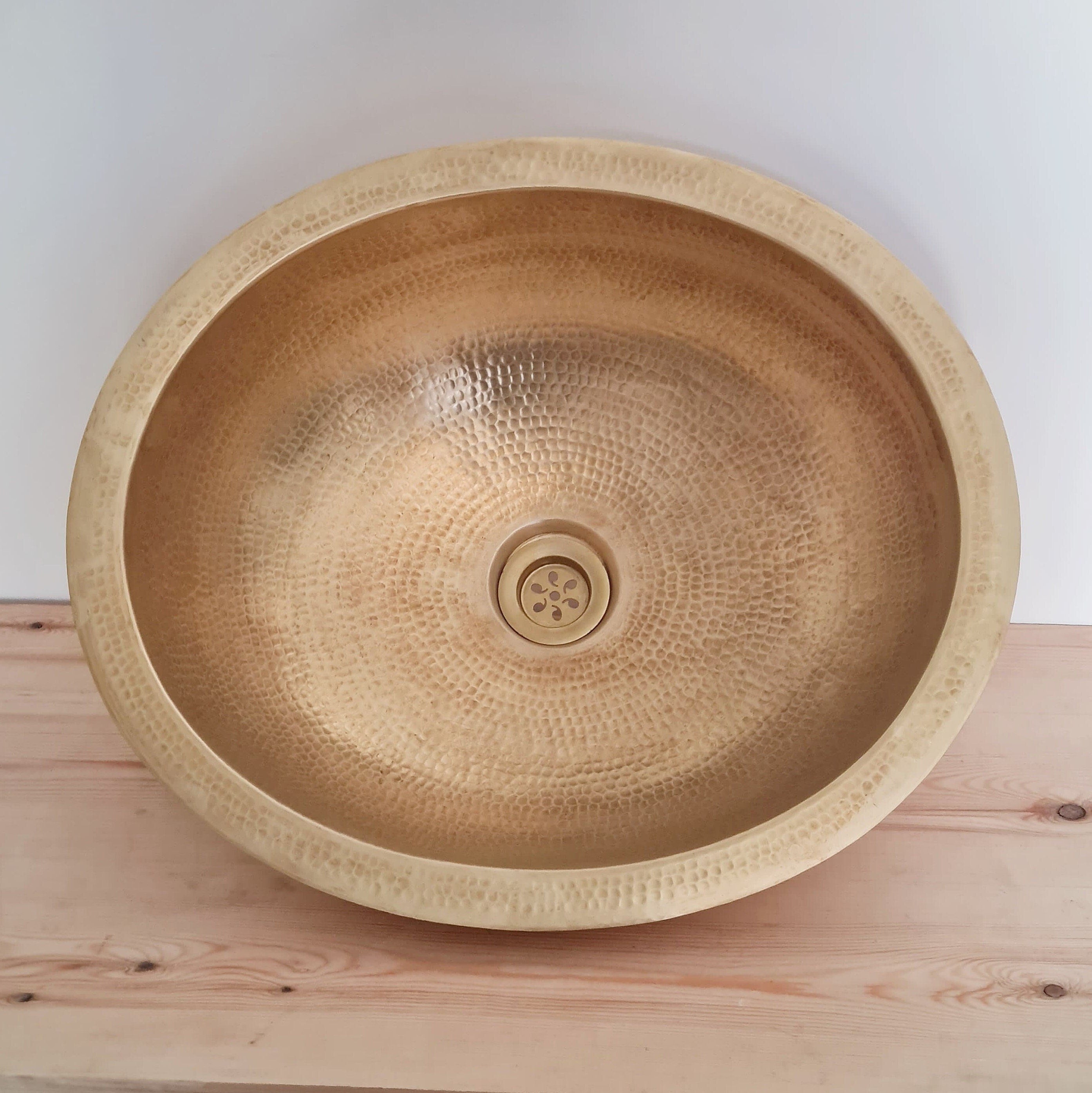Custom Oval Brass Bathroom Sink