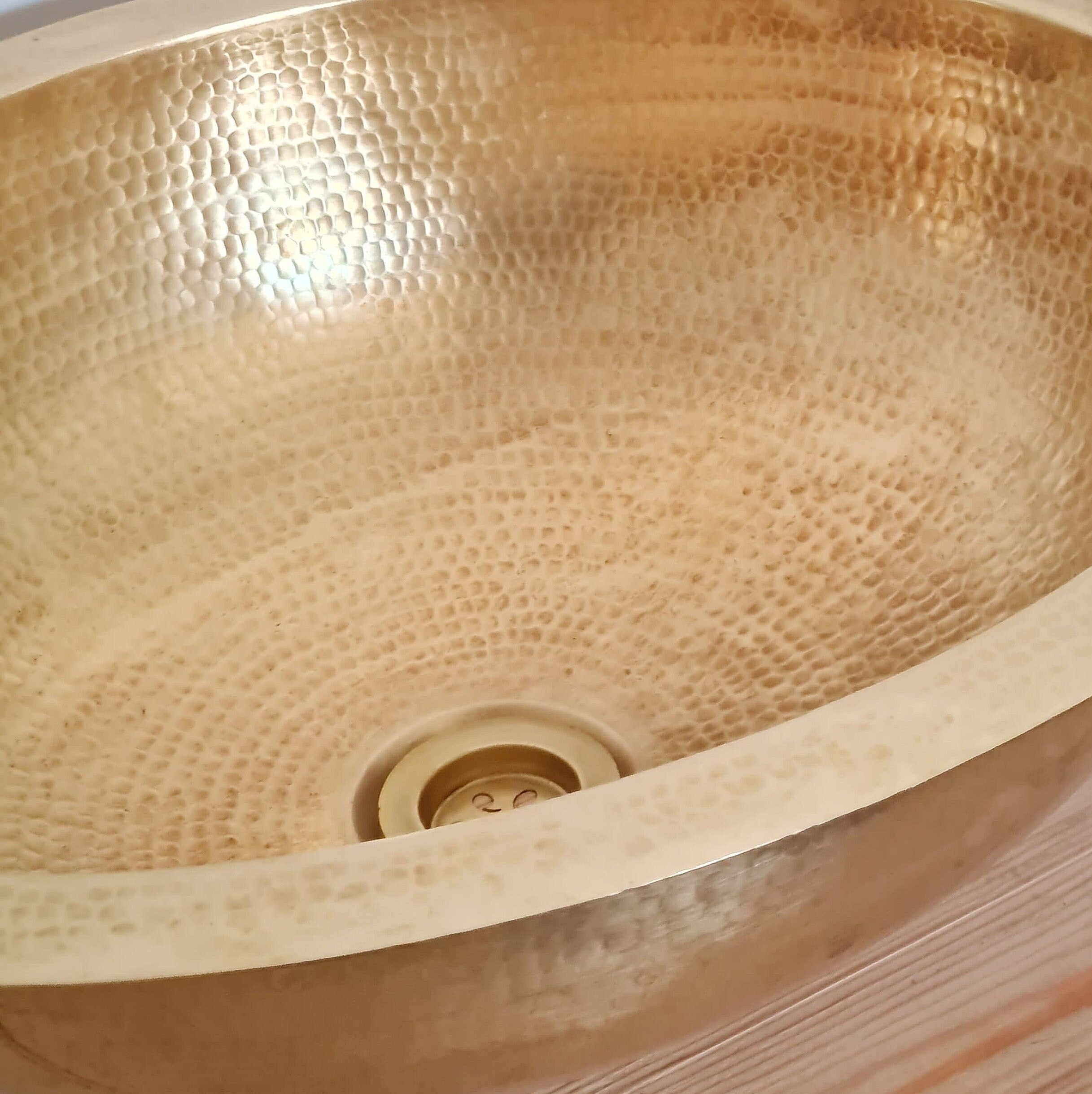 Custom Oval Brass Bathroom Sink