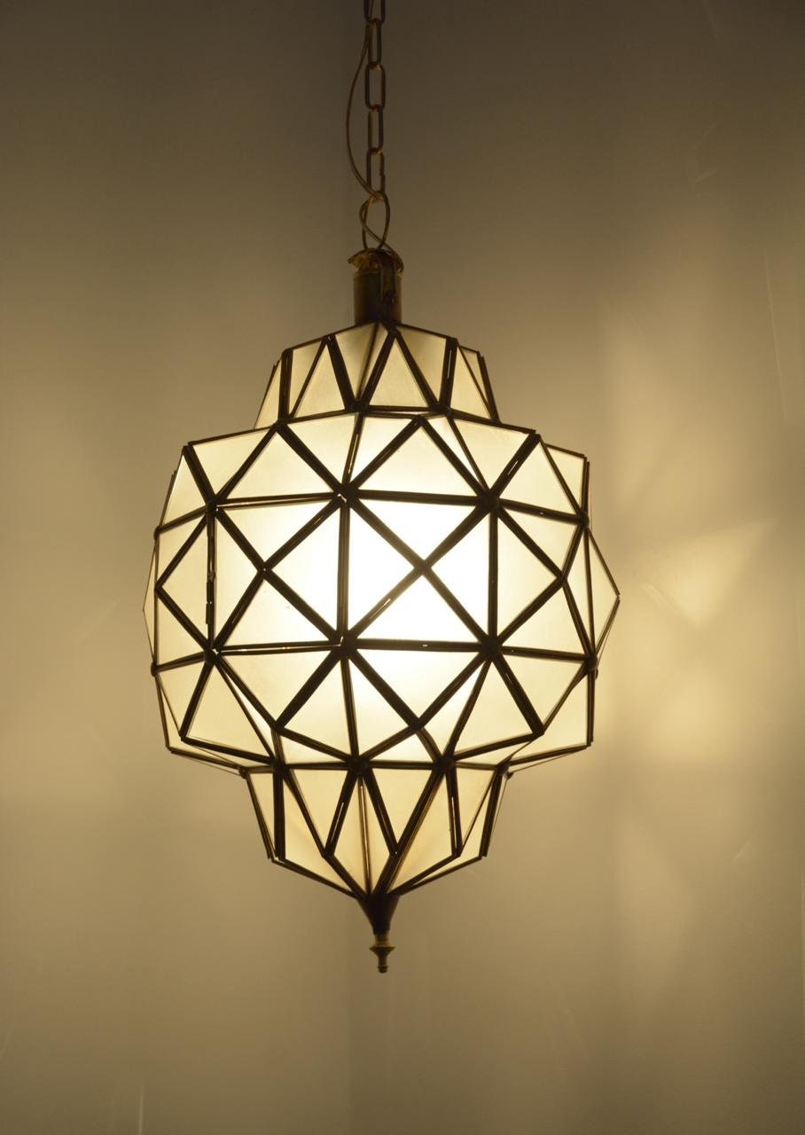Glass pendant light
