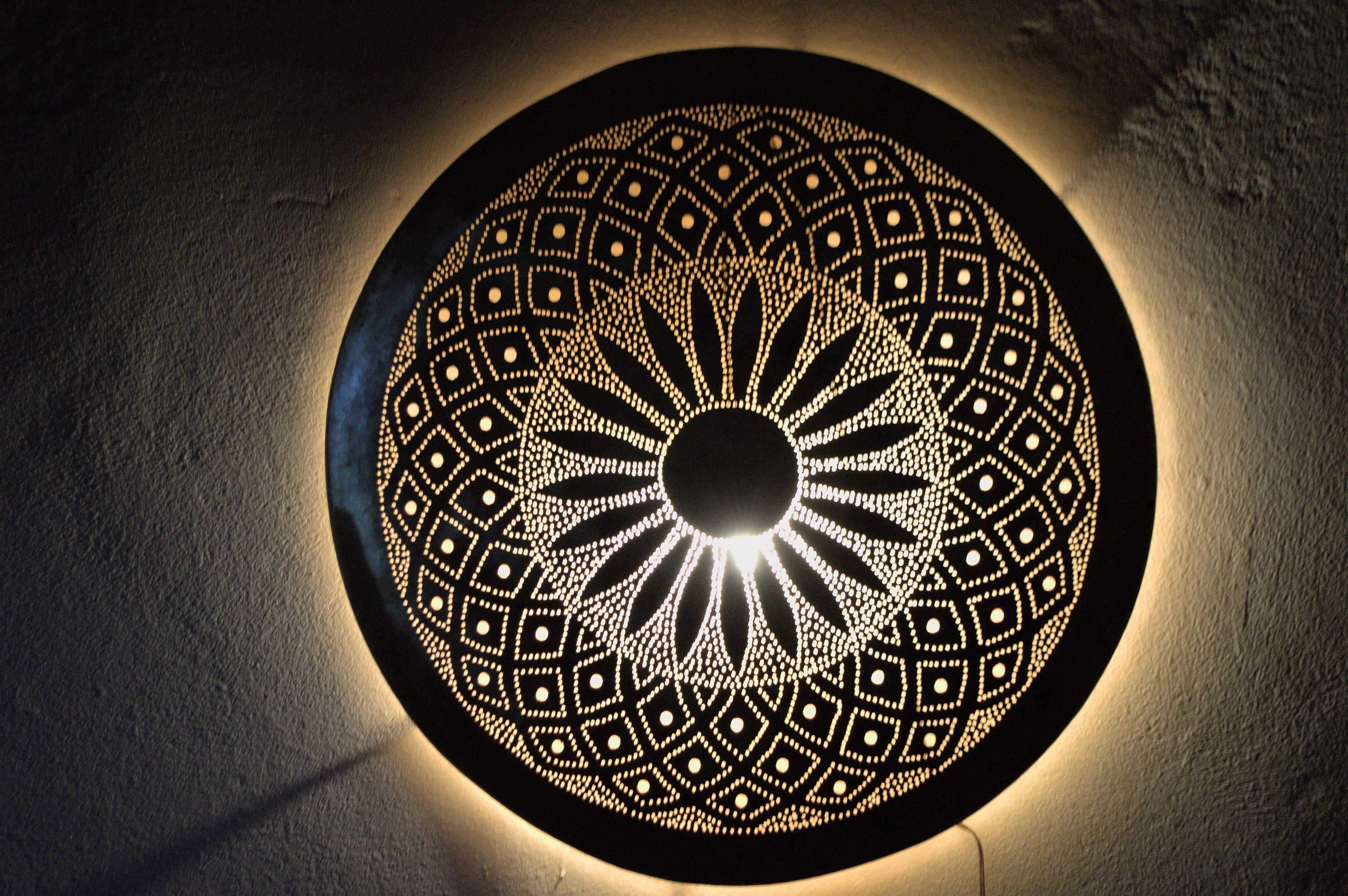 Moroccan Handmade Brass Wall Light - Decorative Wall Lamp