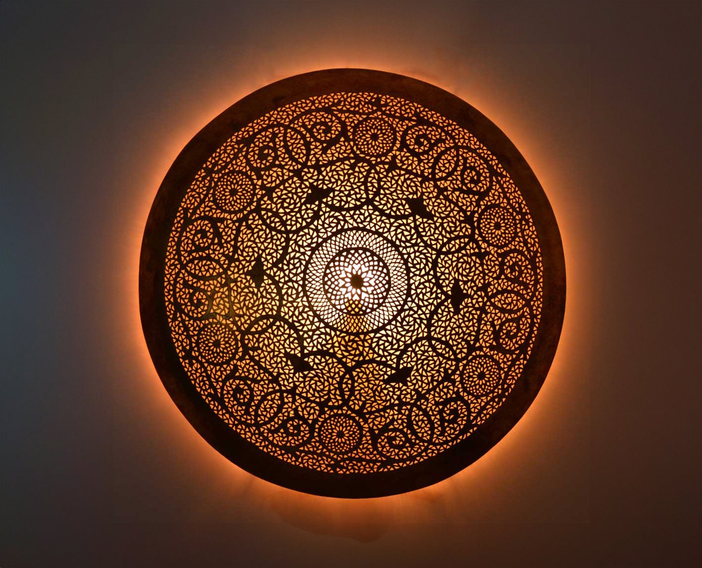 Handmade Brass Wall Sconce – Moroccan Lighting Fixture