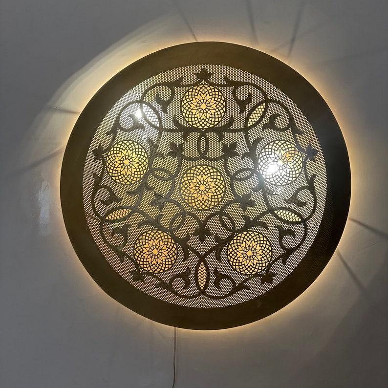 Handmade Brass Round Wall Lamp