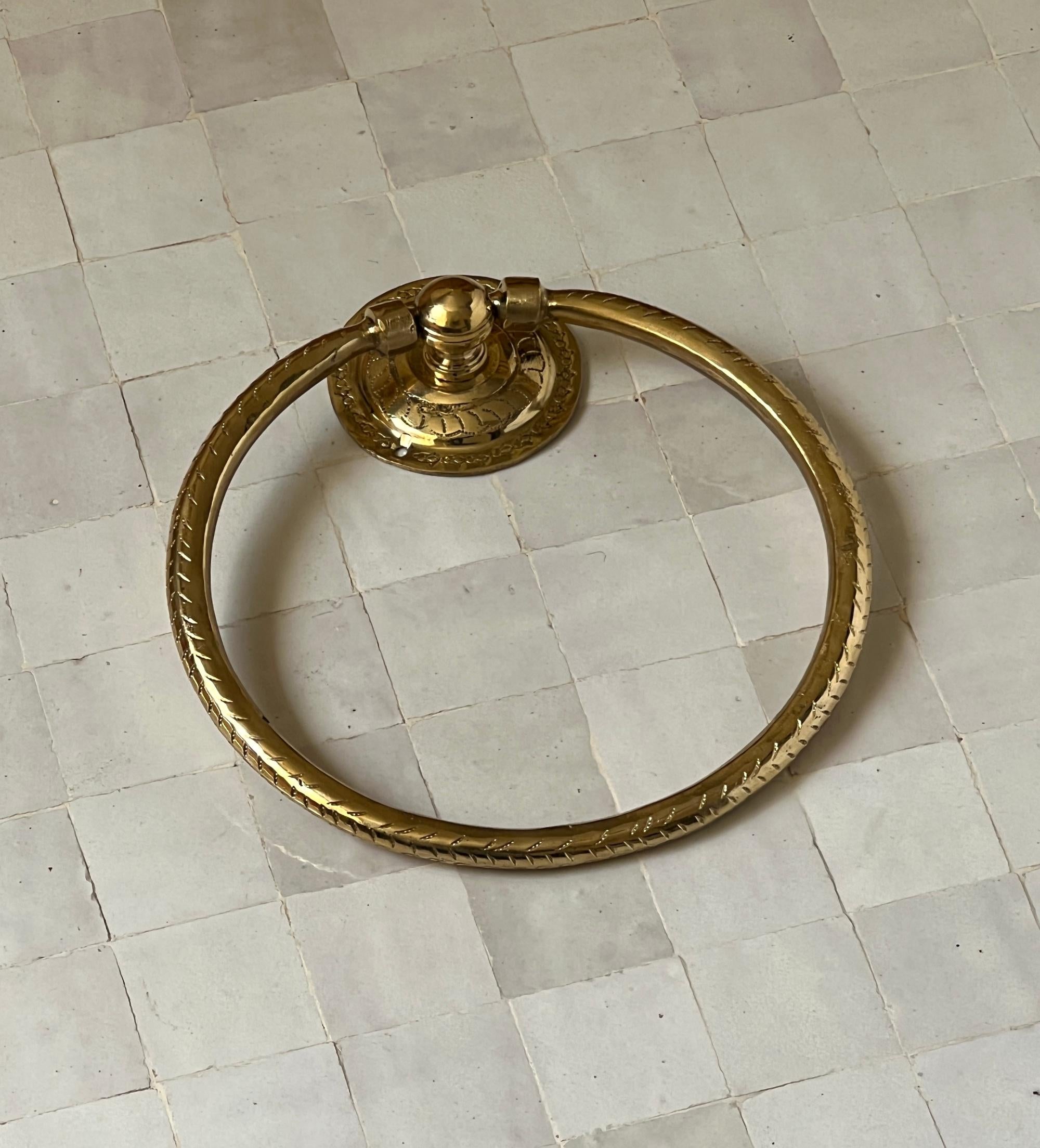 Unlacquered Brass Towel Ring