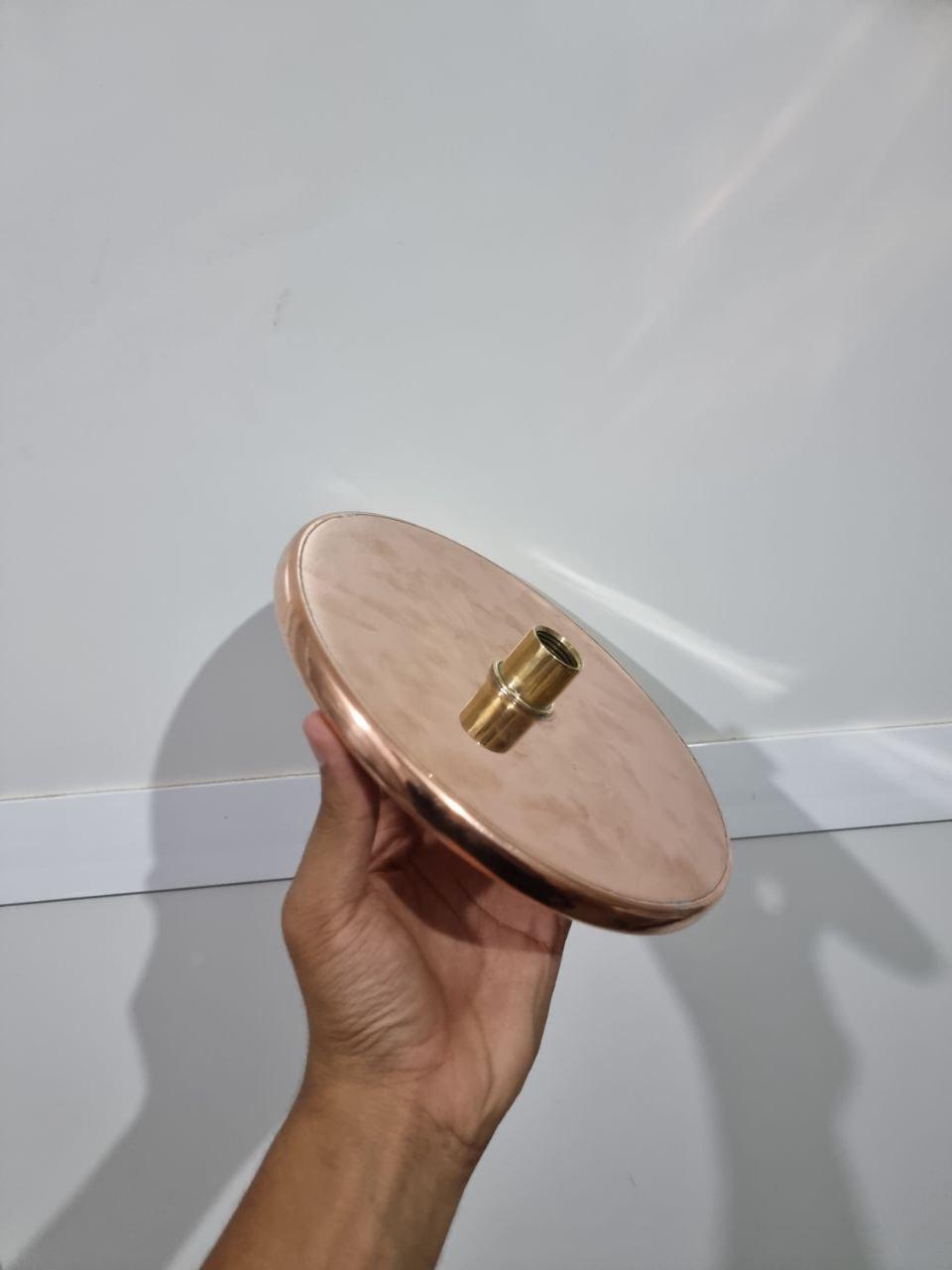 Unlacquered Solid Copper Shower Head