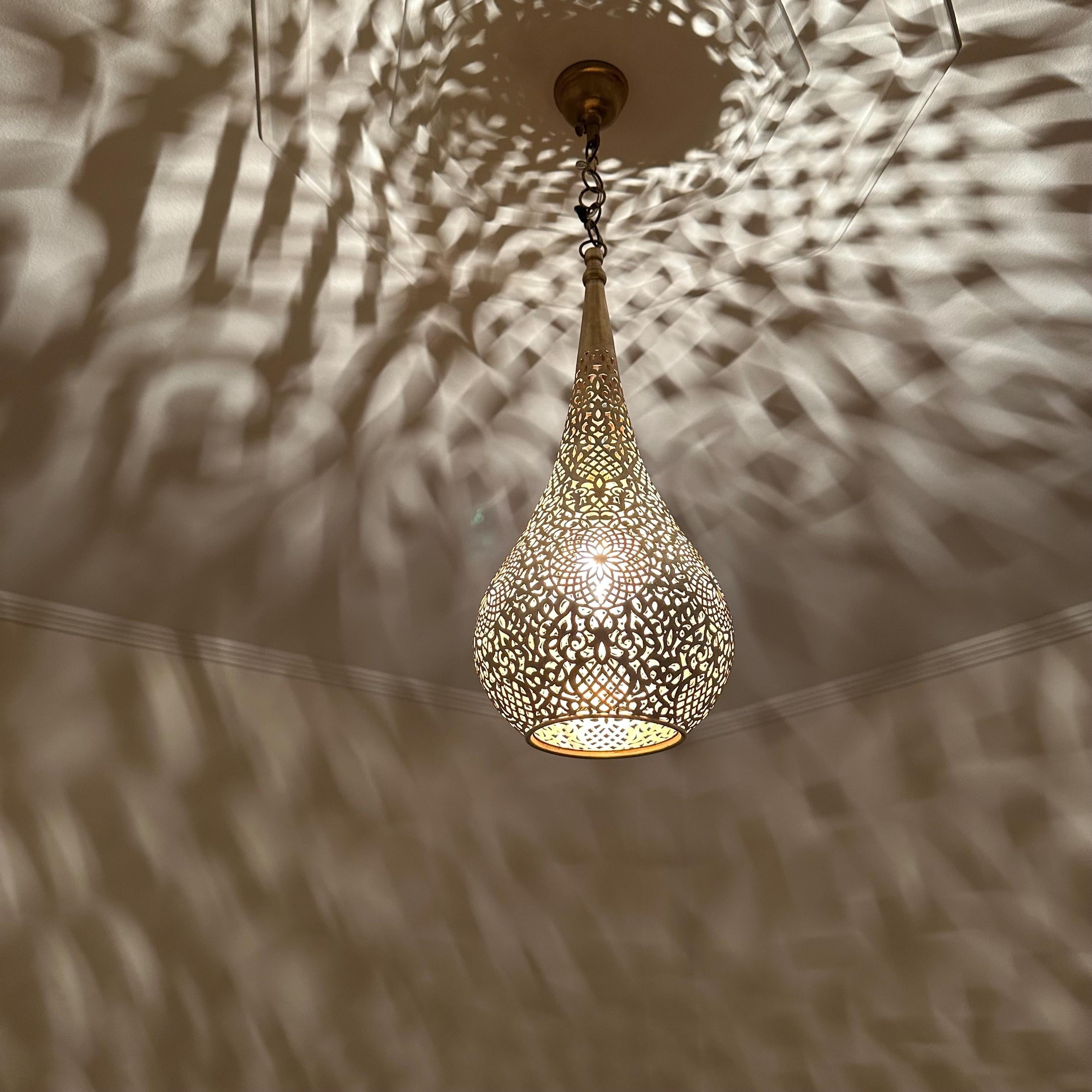 Handmade Moroccan Brass Ceiling Lamp