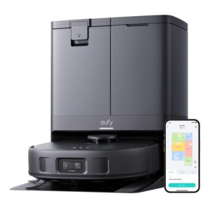 eufy X10 Pro Omni Robot Vacuum and Mop Combo, 8,000Pa Suction, Self-Emptying, Auto Mop Washing & Drying, Dual Auto-Lift Mops, AI Obstacle Avoidance, Black