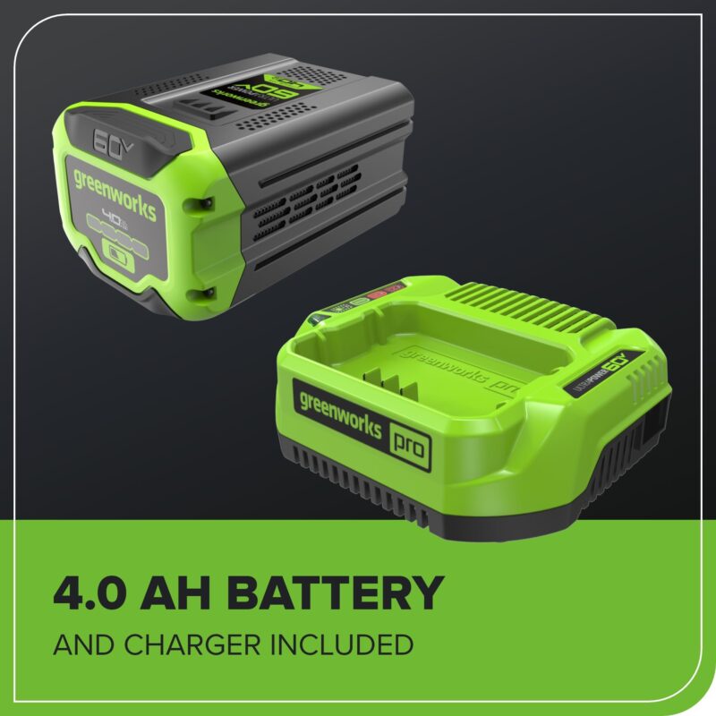 Greenworks 60V Brushless Cordless Push Lawn Mower – 17″ (43 cm) Deck, 4.0 Ah Battery & 3 A Rapid Charger, 40 Min Runtime - Image 28