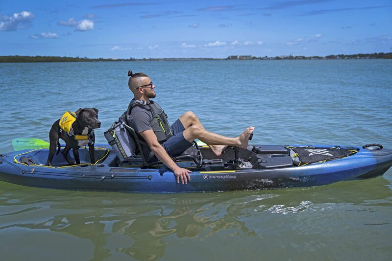 Perception Pescador Pilot 12 | Sit on Top Fishing Kayak with Pedal Drive | Adjustable Lawn Chair Seat and Tackle Storage Areas | 12' - Image 7