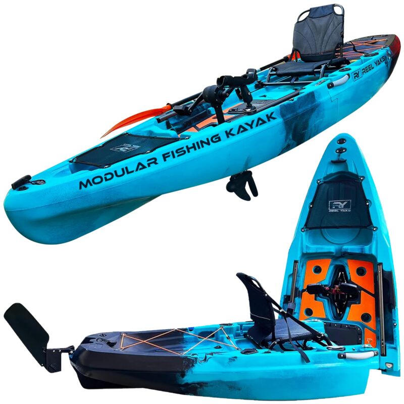 Rapido Modular Fishing Kayak - 10.8ft Lightweight, Sit On Top Kayak for Adults & Youth - Stable & Portable, Ideal Space-Saving Design for Travel - 400 lbs Capacity