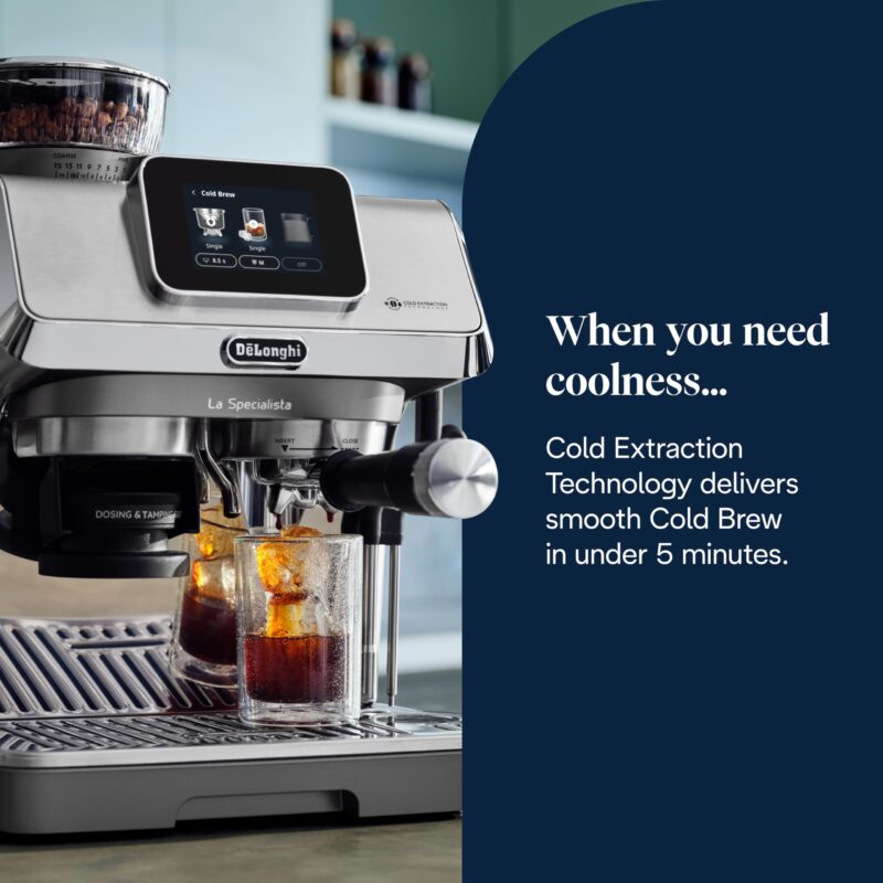 De’Longhi La Specialista Metal EC9155.MB – Barista-Style Pump Espresso & Cappuccino Machine with Sensor Grinder, 1450 W, Metal Black - Image 25