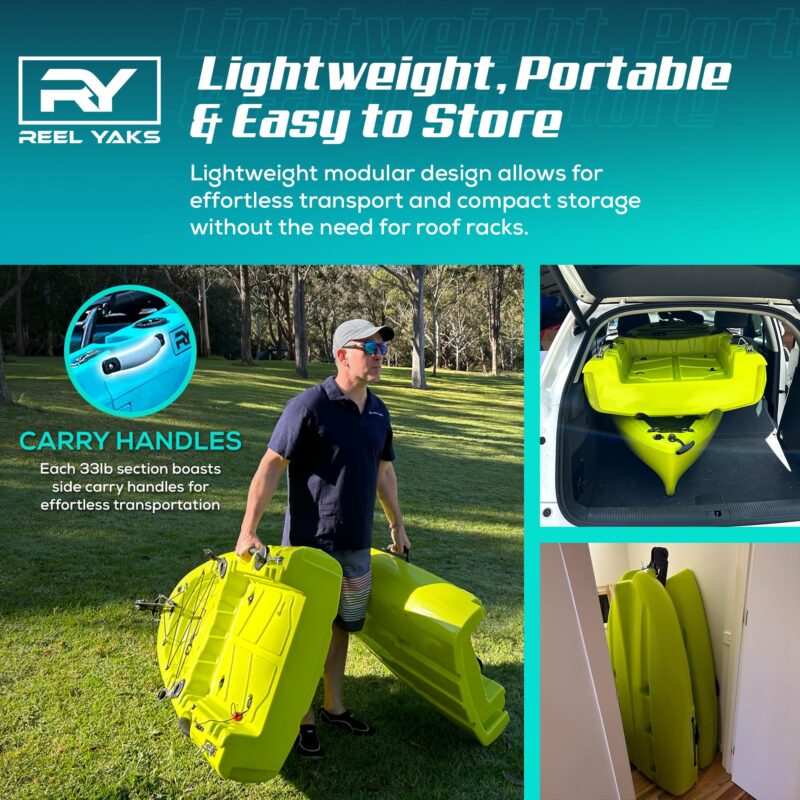 Rapido Modular Fishing Kayak - 10.8ft Lightweight, Sit On Top Kayak for Adults & Youth - Stable & Portable, Ideal Space-Saving Design for Travel - 400 lbs Capacity - Image 5